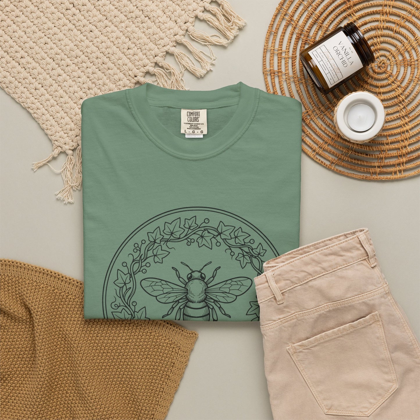 Bee Mandala T-Shirt — Floral Honeybee Graphic Tee