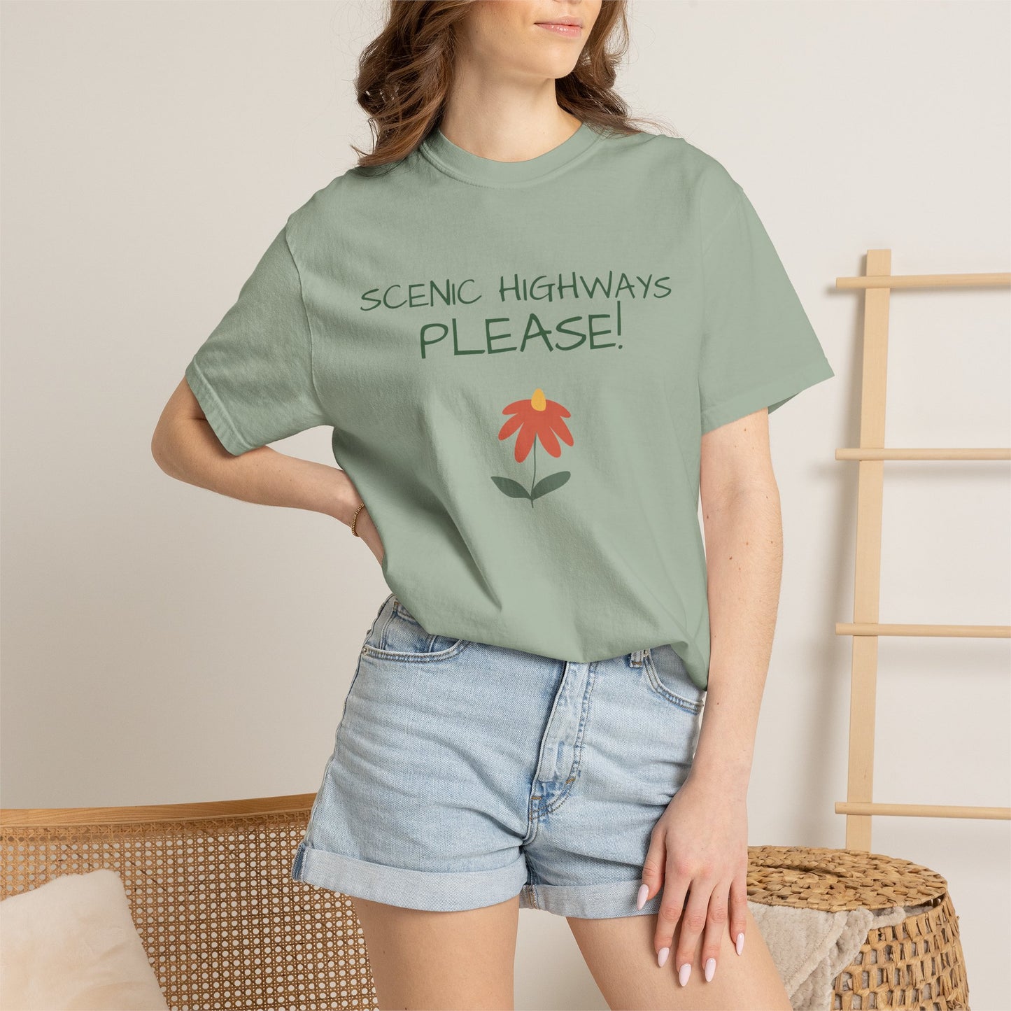 Scenic Highways Please! T-Shirt — Floral Travel Roadtrip Tee or