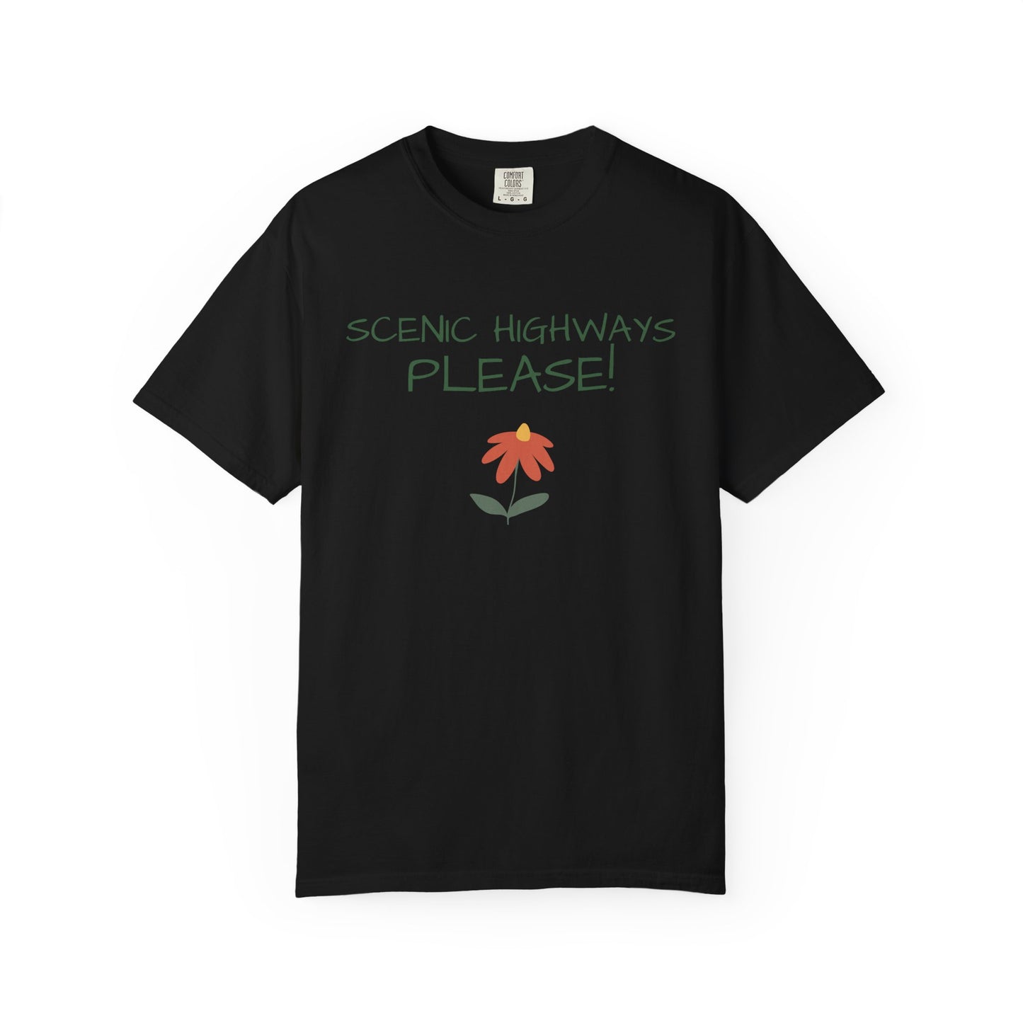 Scenic Highways Please! T-Shirt — Floral Travel Roadtrip Tee or