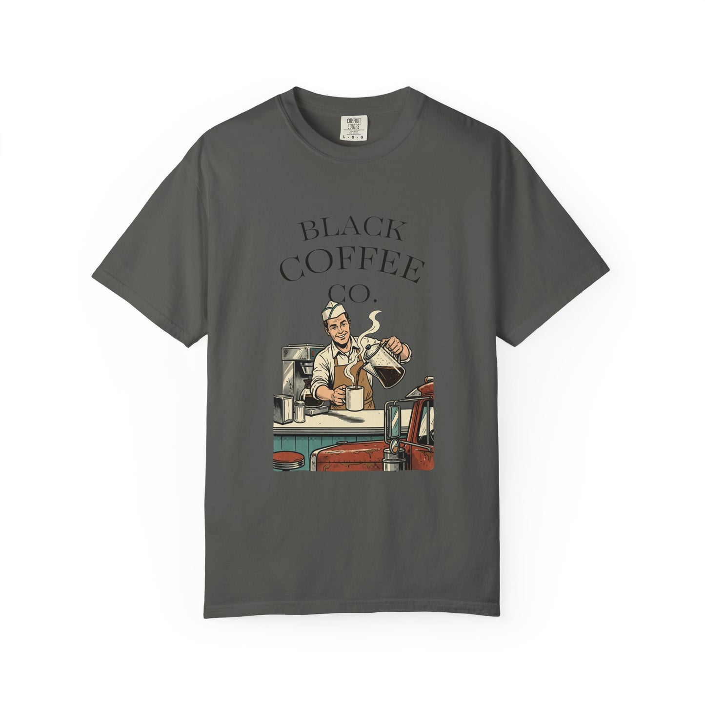 Black Coffee Co. T-Shirt — Vintage Barista Cafe Graphic Tee