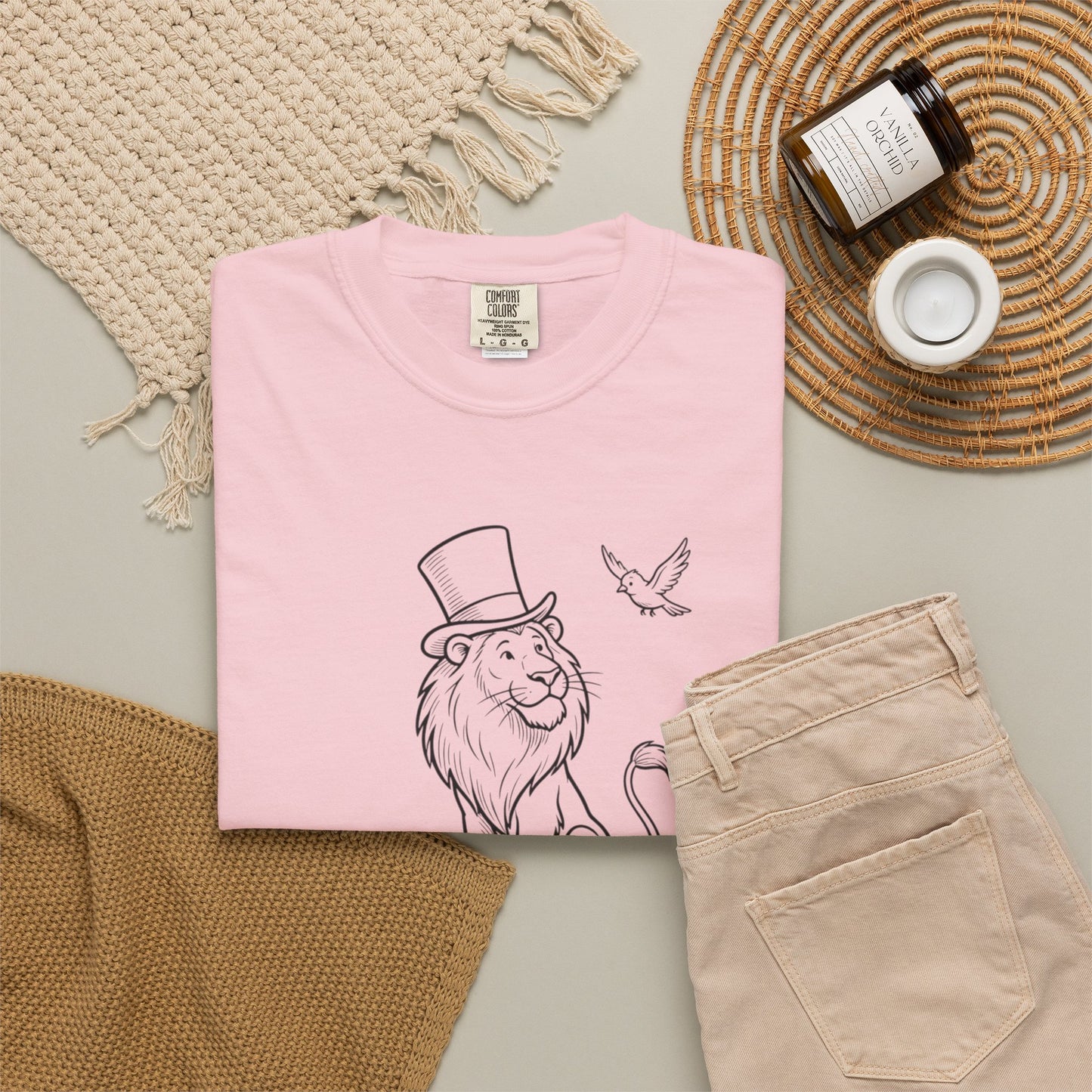 Dandy Lion T-Shirt — Vintage Top Hat Lion Graphic Tee