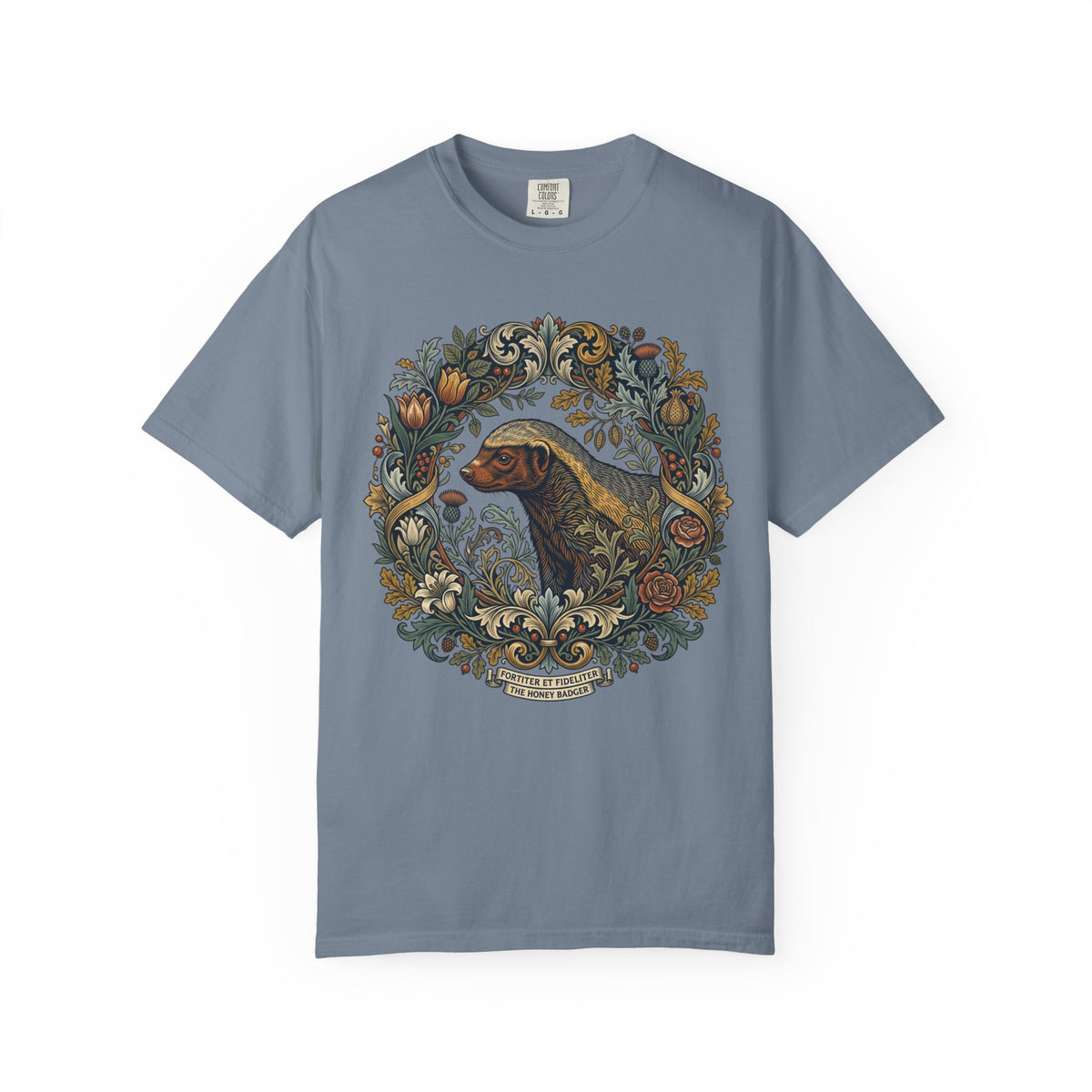 Dog Floral Circle T-Shirt — Botanical Labrador Graphic Tee