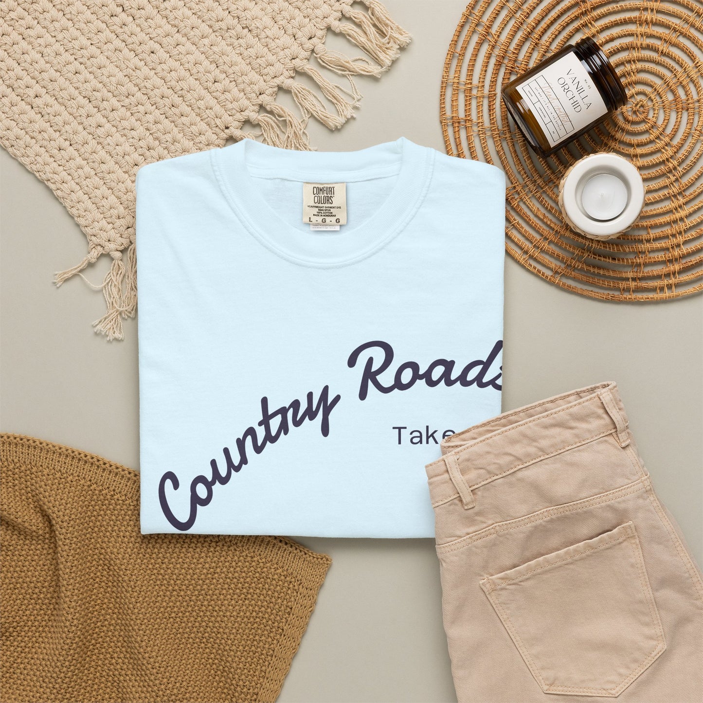 Country Roads T‑Shirt – "Country Roads Take Me Home" Vintage Graphic Tee