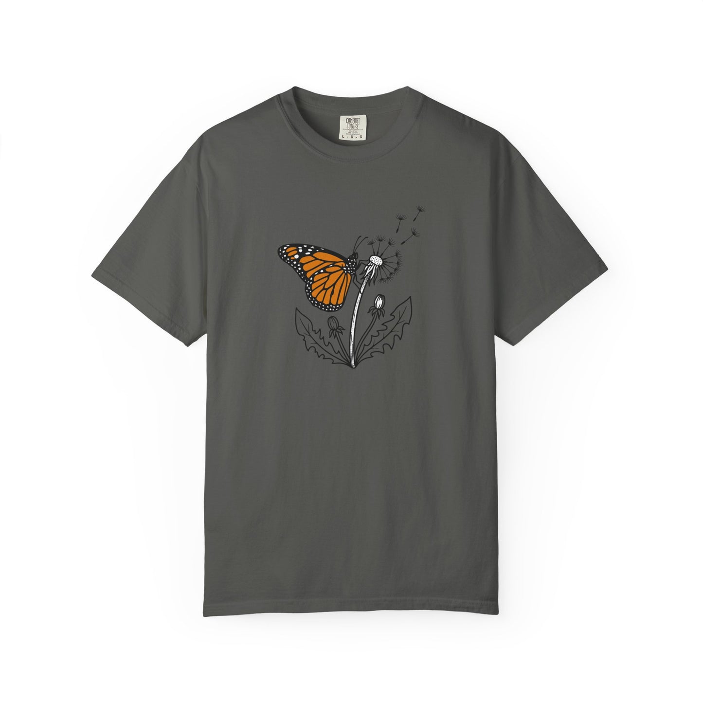 Butterfly & Dandelion T-Shirt — Monarch Nature Graphic Tee