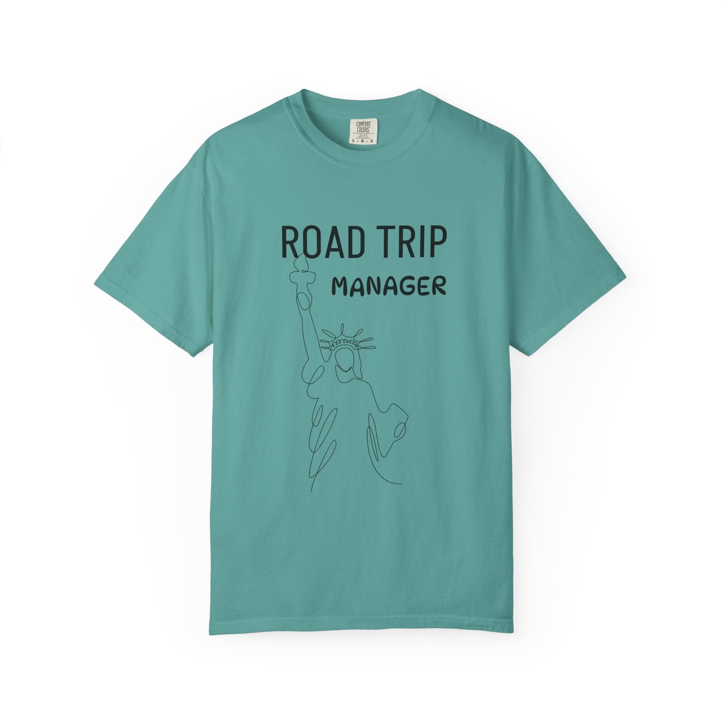 Road Trip Manager T-Shirt — Funny Travel Tee with Retro Line Art