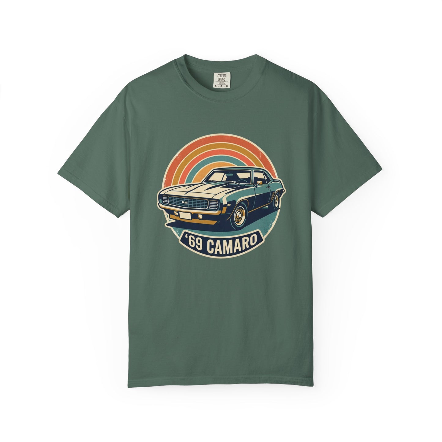 '69 Camaro Retro Muscle Car T-Shirt — Vintage Sunset Classic Car Tee