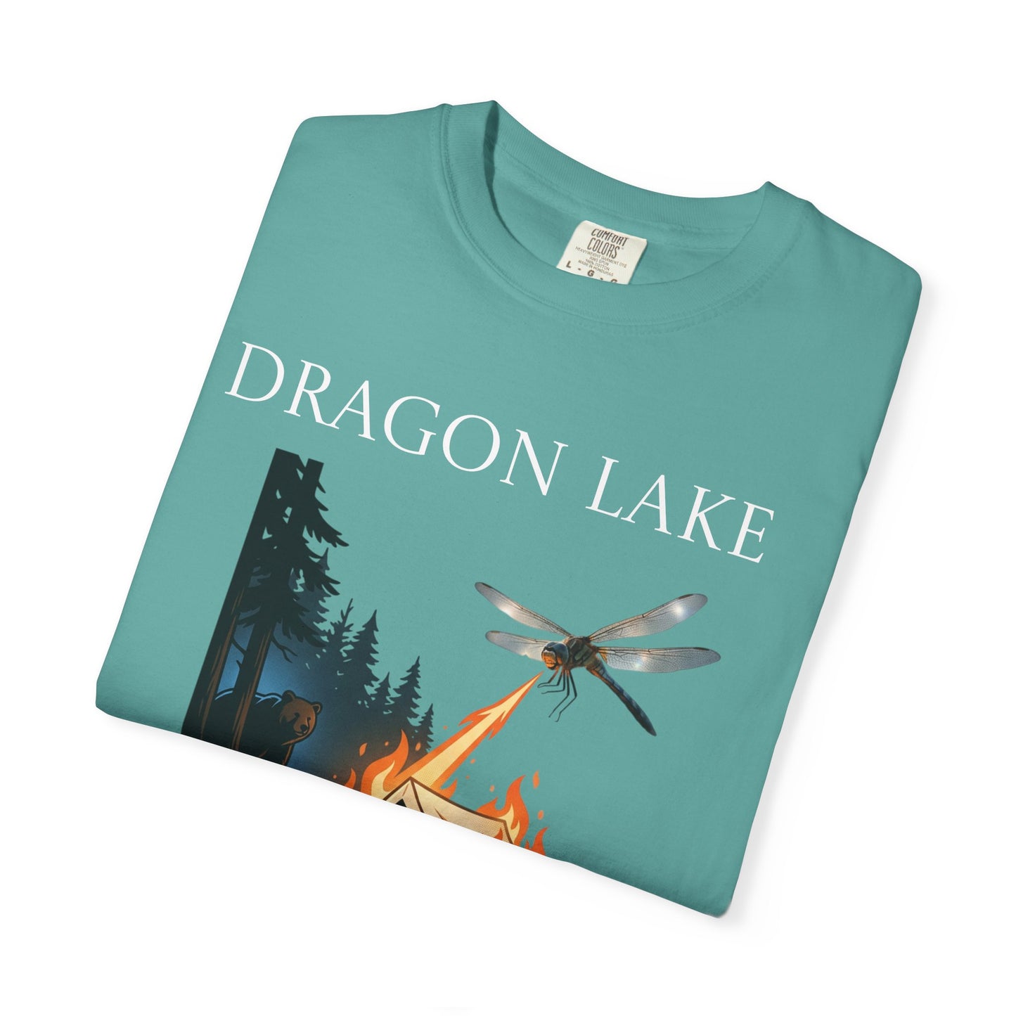 T-Shirt — 'Dragon Lake Fine Camping' Vintage Campfire Graphic Tee