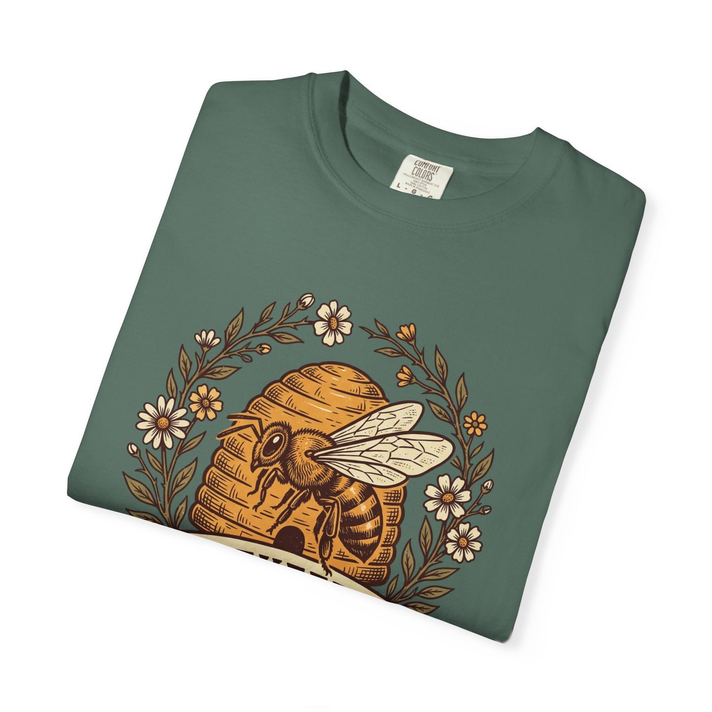 Beekeeper Graphic T-Shirt – 'Hivekeeper' Vintage Bee & Beehive Design