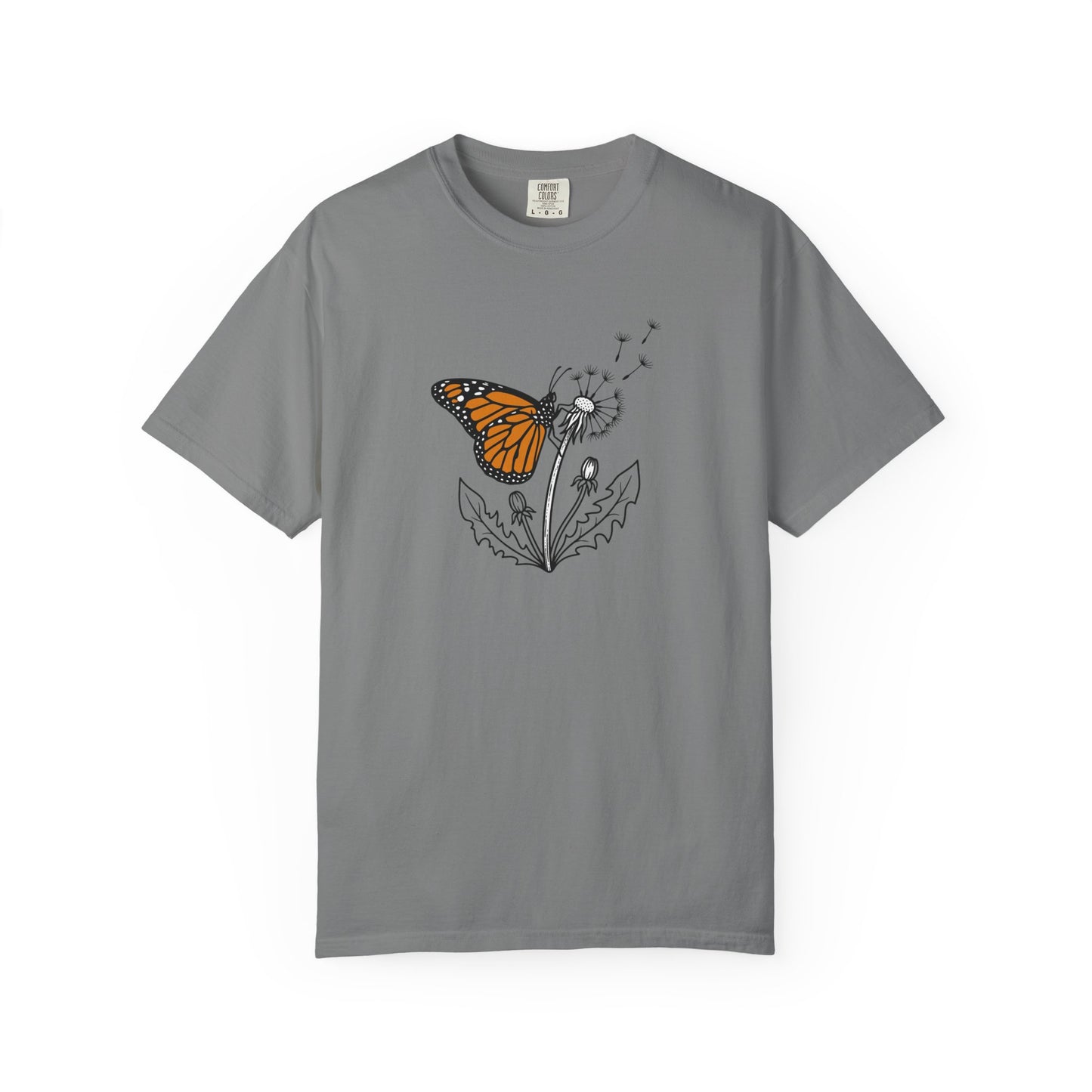 Butterfly & Dandelion T-Shirt — Monarch Nature Graphic Tee