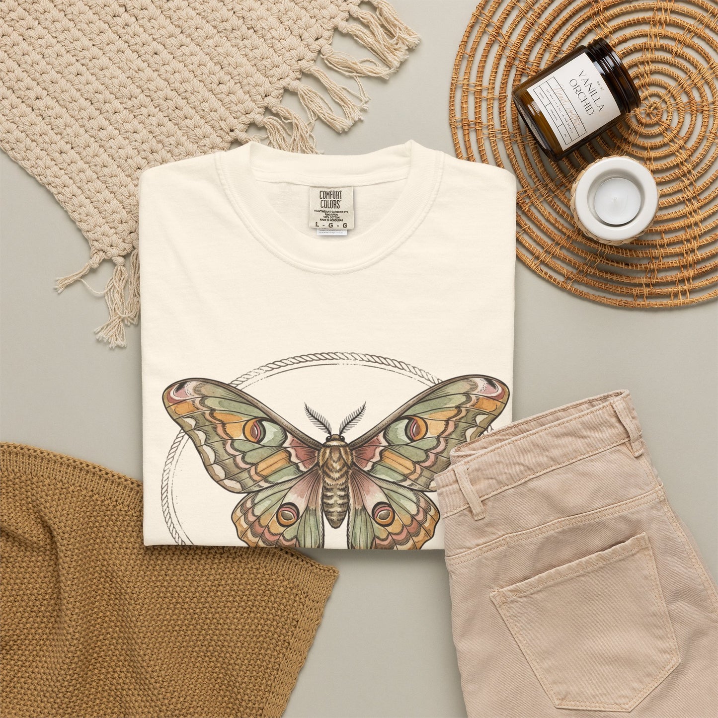 Vintage Luna Moth Graphic T-Shirt — Boho Nature Tee