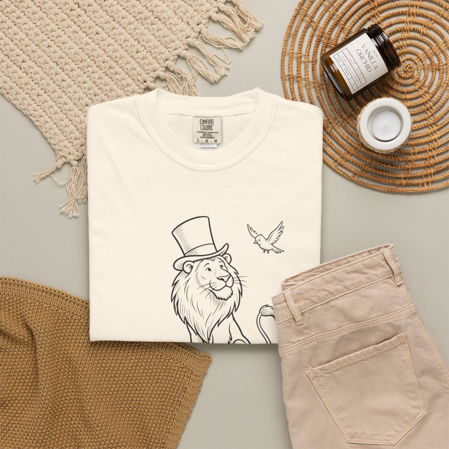 Dandy Lion T-Shirt — Vintage Top Hat Lion Graphic Tee