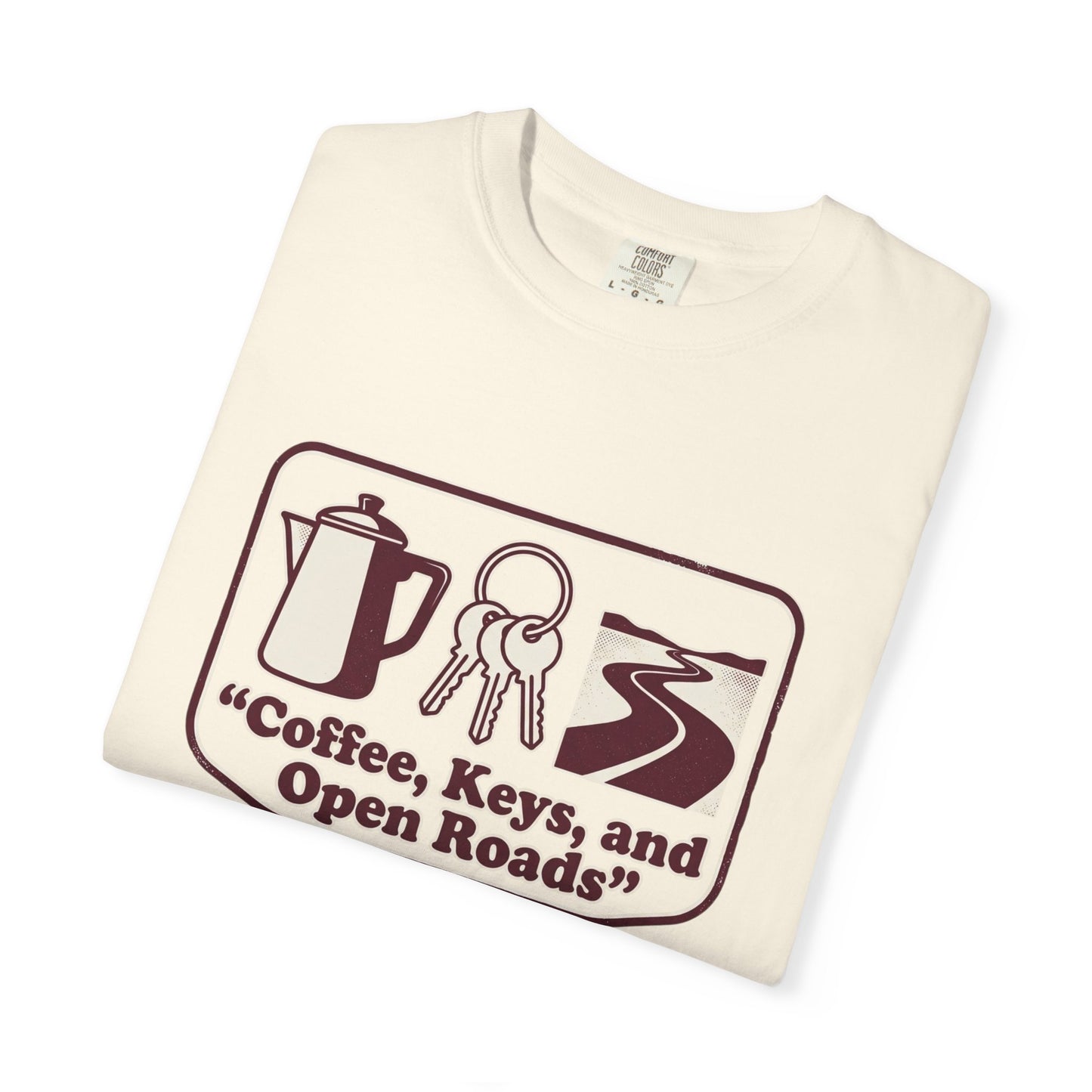 Coffee, Keys & Open Roads T-Shirt