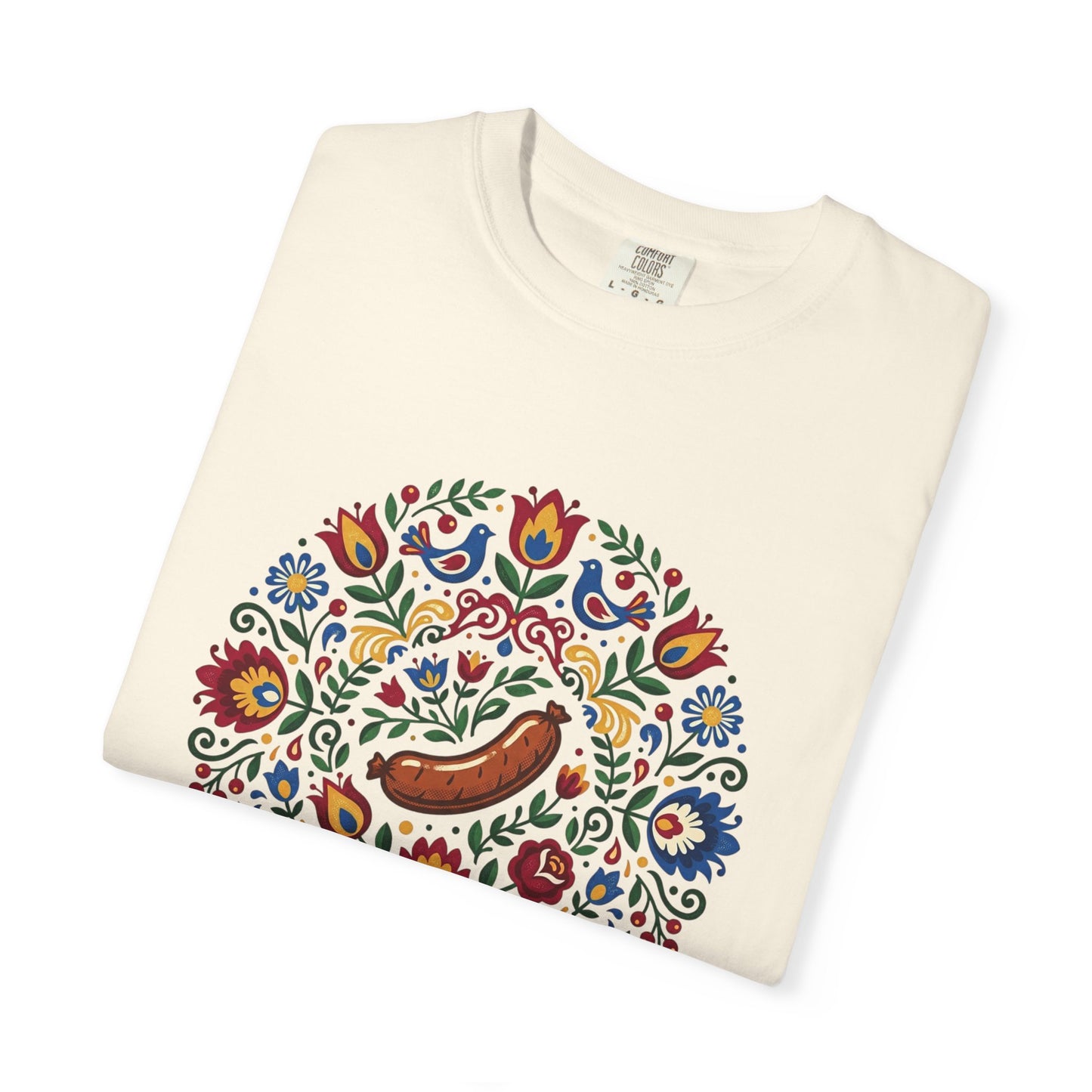 Small Town USA Chicopee MA Folk Art Polish Sausage T-Shirt