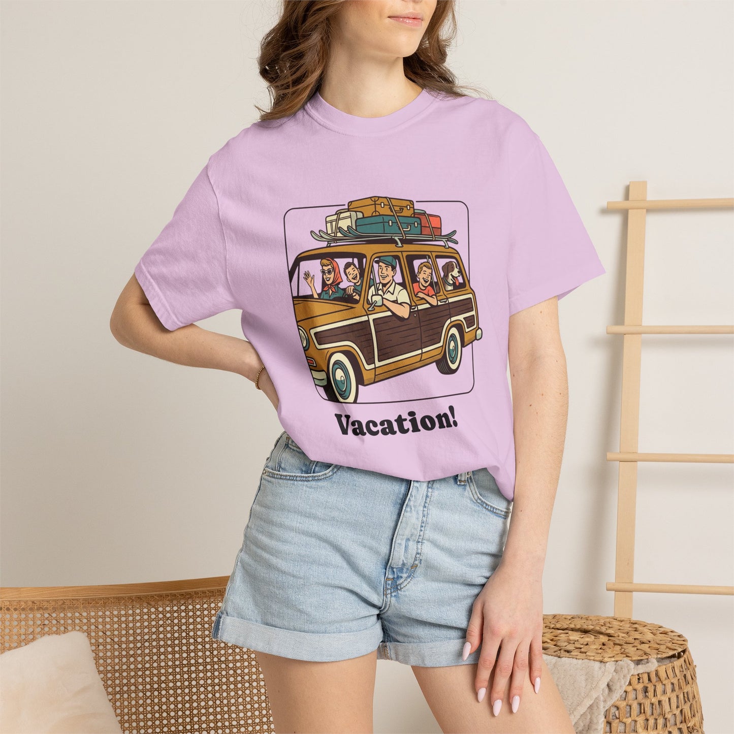 Vacation! Vintage Woodie Road Trip T-Shirt