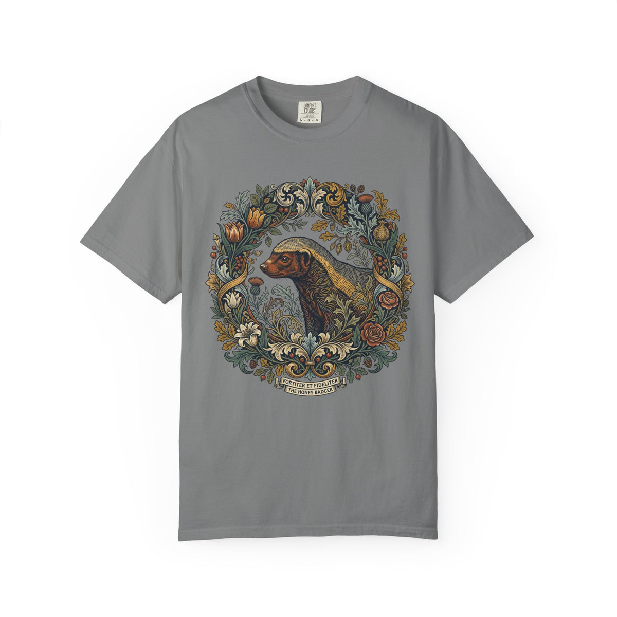 Dog Floral Circle T-Shirt — Botanical Labrador Graphic Tee