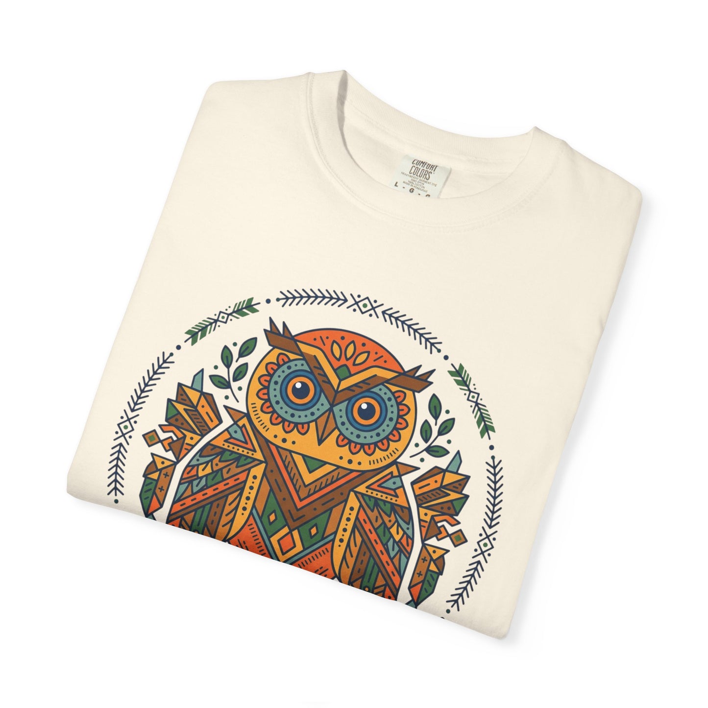 Boho Tribal Owl T-Shirt — Geometric Owl Graphic Tee