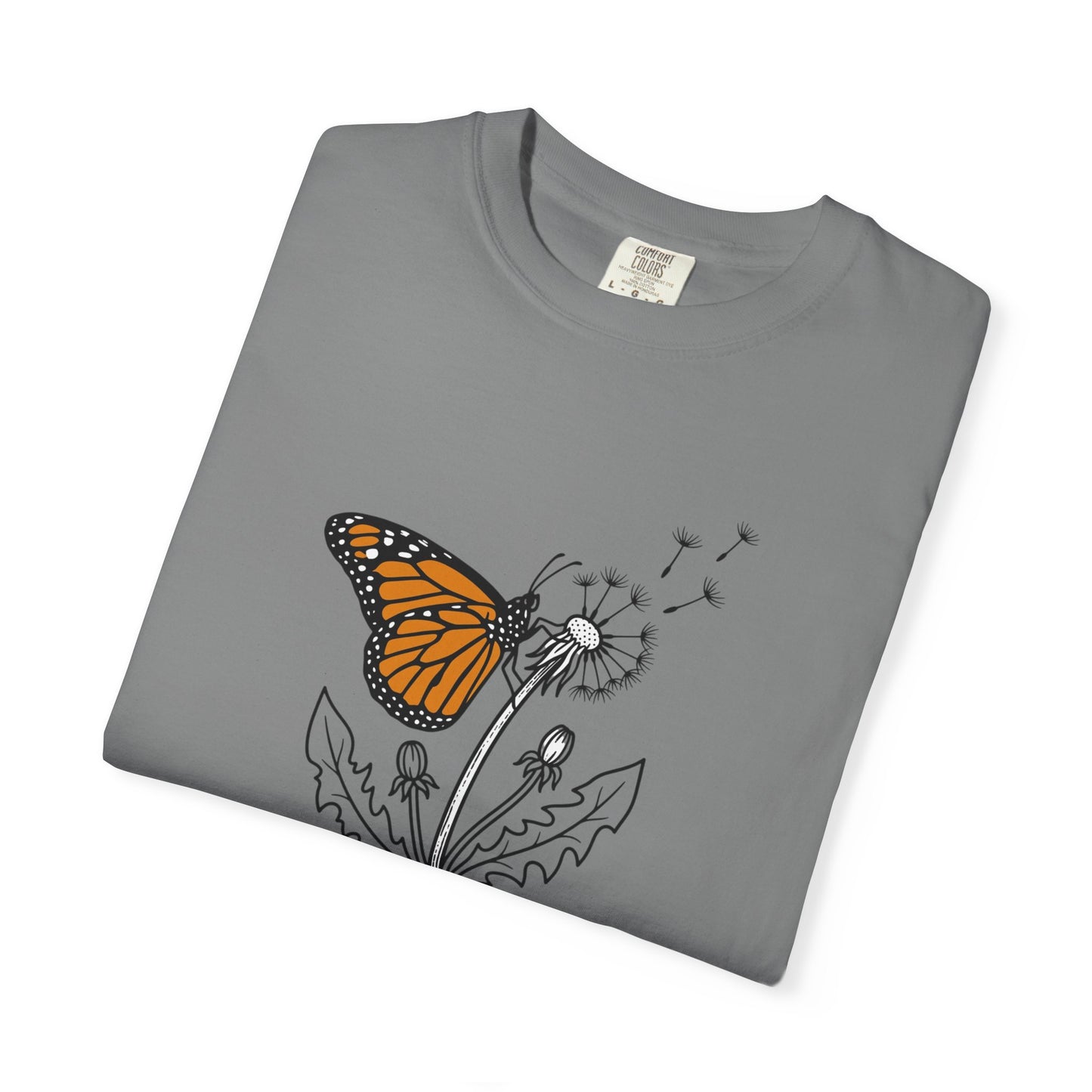 Butterfly & Dandelion T-Shirt — Monarch Nature Graphic Tee