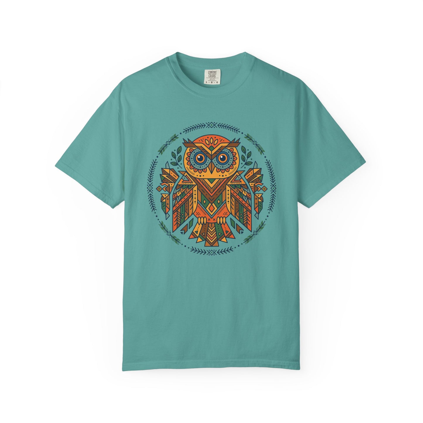 Boho Tribal Owl T-Shirt — Geometric Owl Graphic Tee