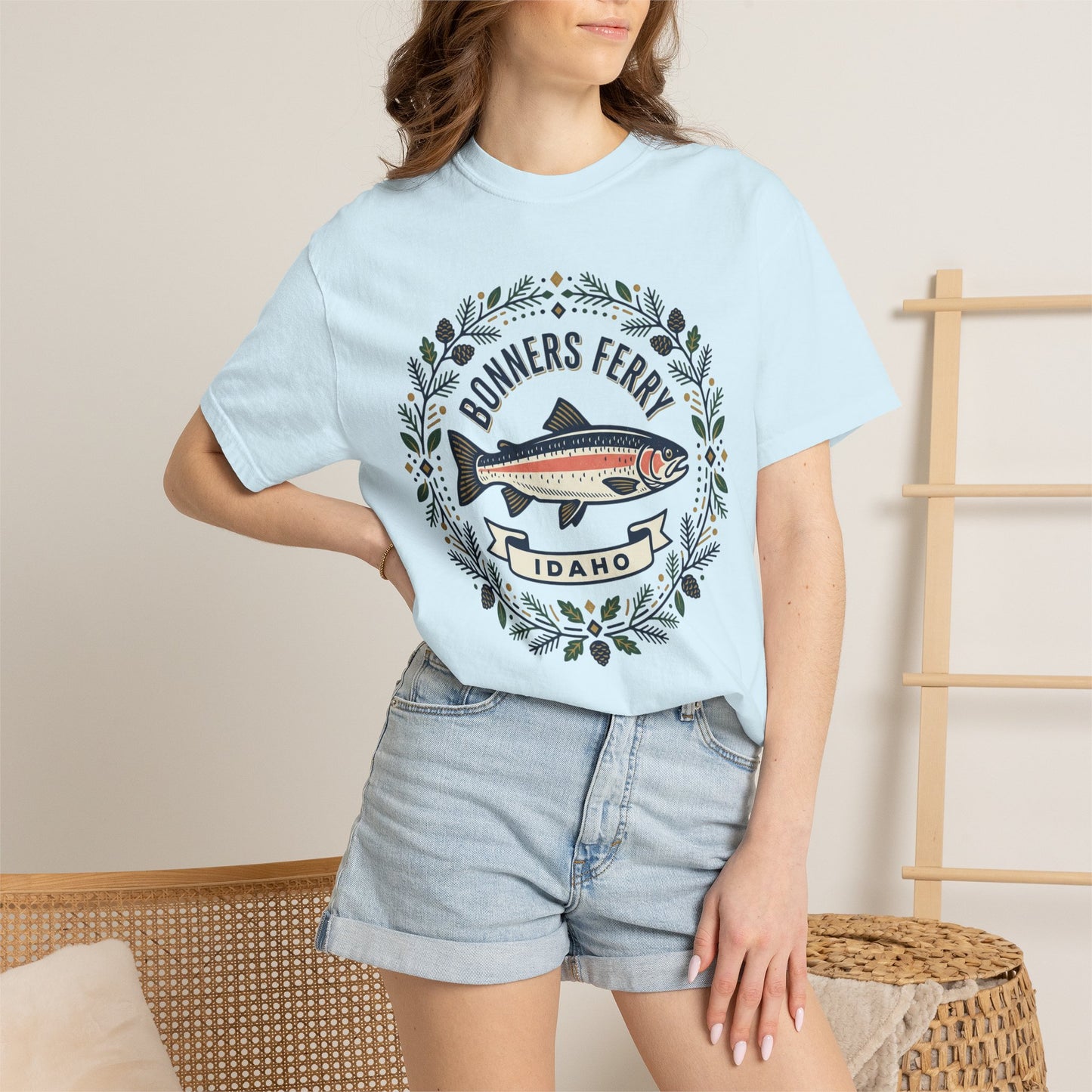 Idaho Bonners Ferry Trout T-Shirt — Vintage Fishing Graphic