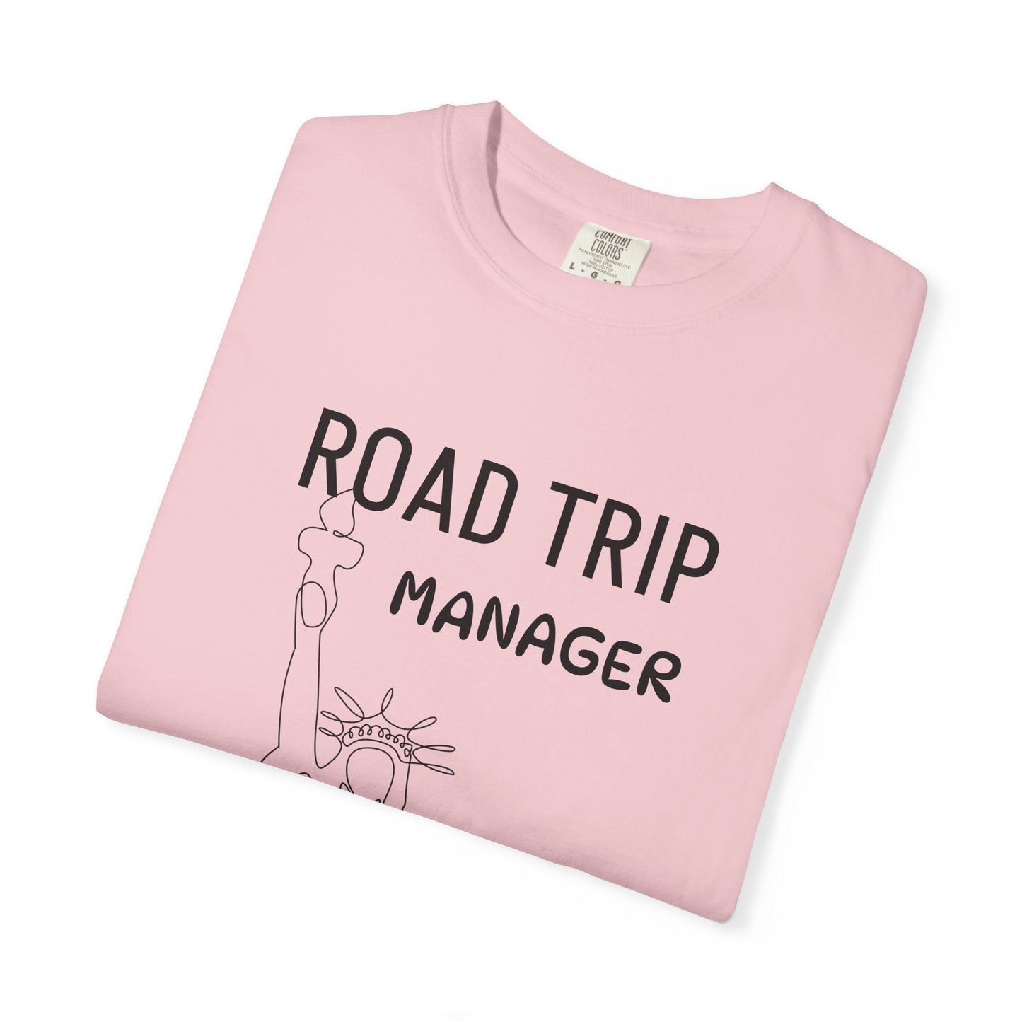 Road Trip Manager T-Shirt — Funny Travel Tee with Retro Line Art