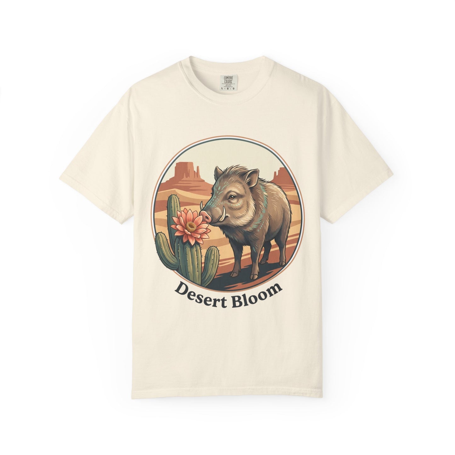 Desert Bloom T-Shirt – Warthog & Cactus Retro Graphic Tee