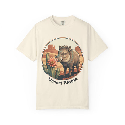 Desert Bloom T-Shirt – Warthog & Cactus Retro Graphic Tee