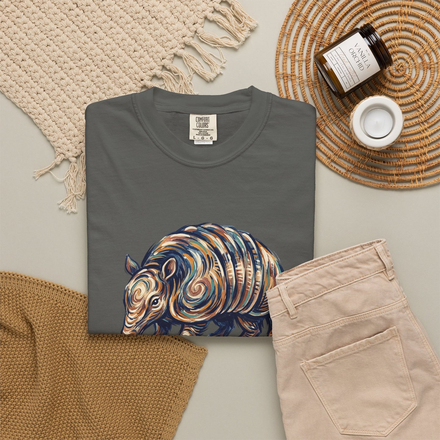 Wander Armadillo T-Shirt — Vintage Animal Graphic Tee for Nature Lovers