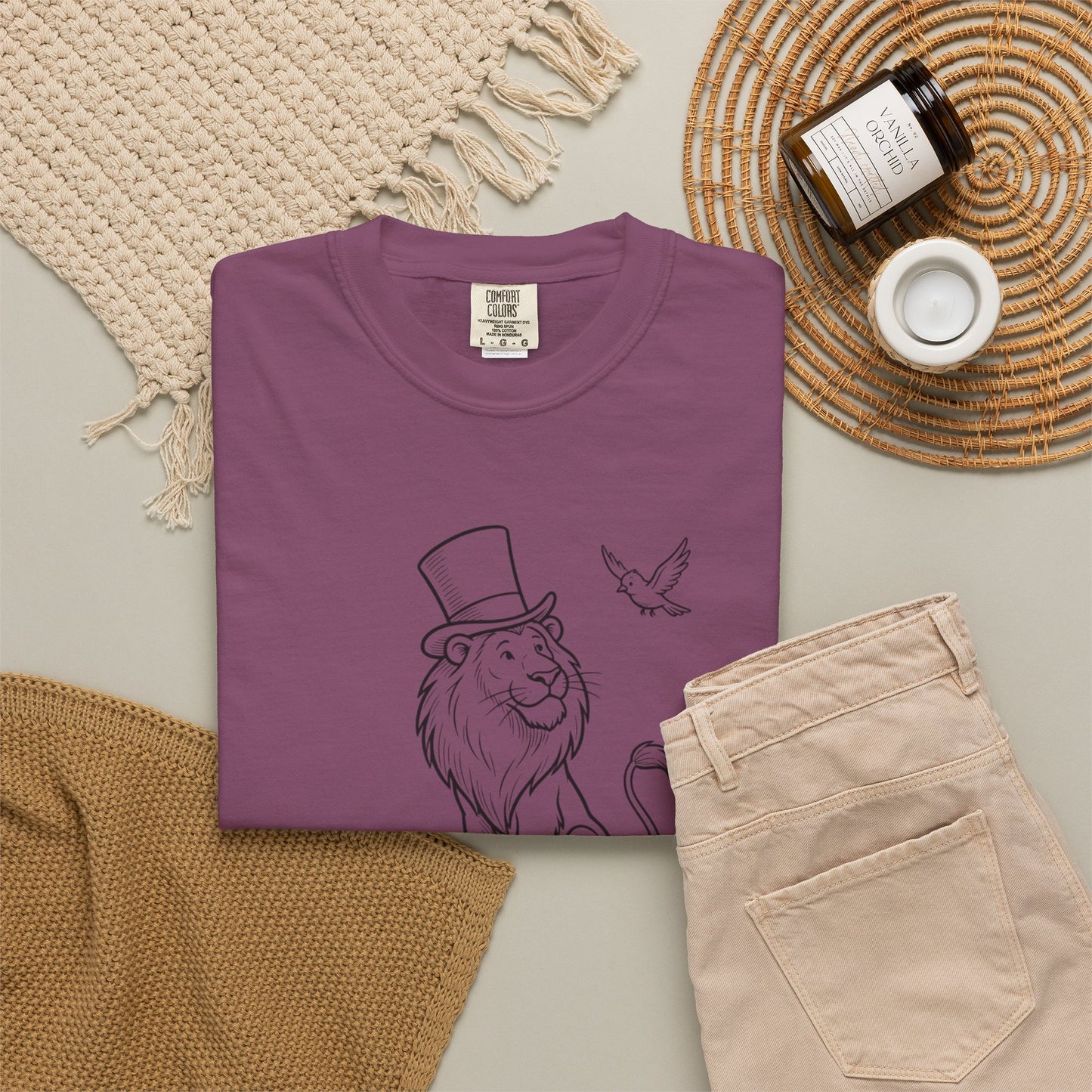 Dandy Lion T-Shirt — Vintage Top Hat Lion Graphic Tee