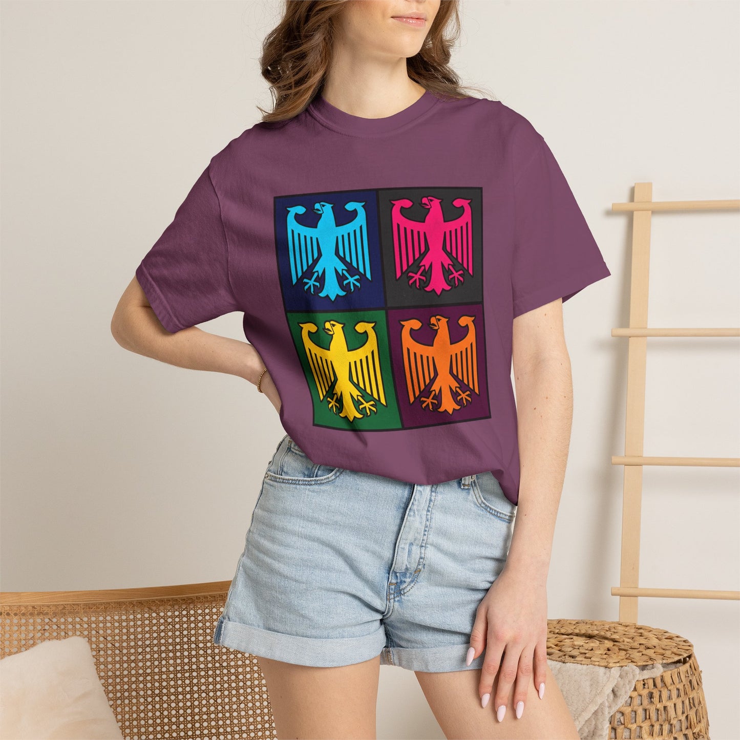 Pop Art Eagle T-Shirt — Colorful Quad Eagle Tee
