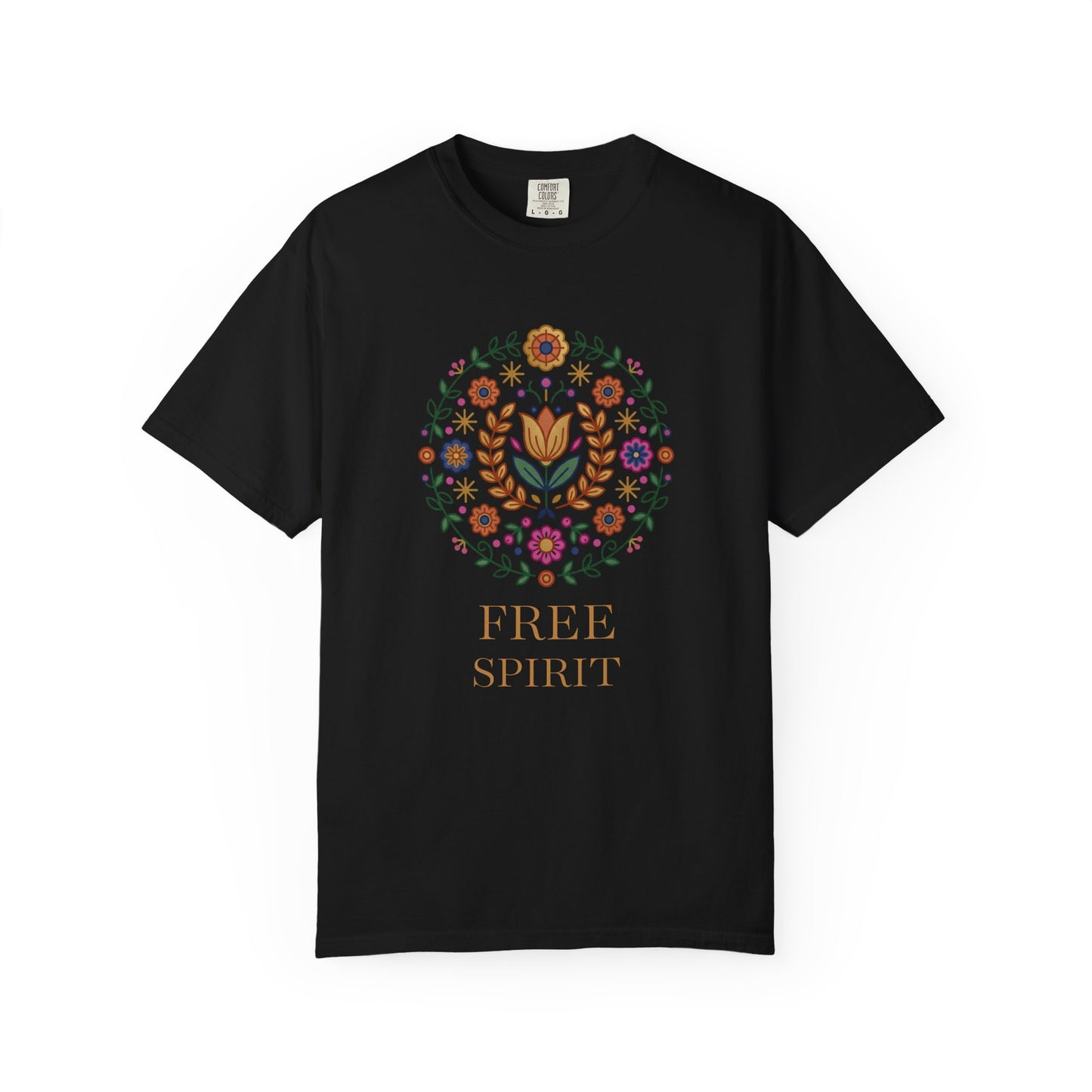 For Flower Lovers T-Shirt — Floral Wreath Nordic Folkart