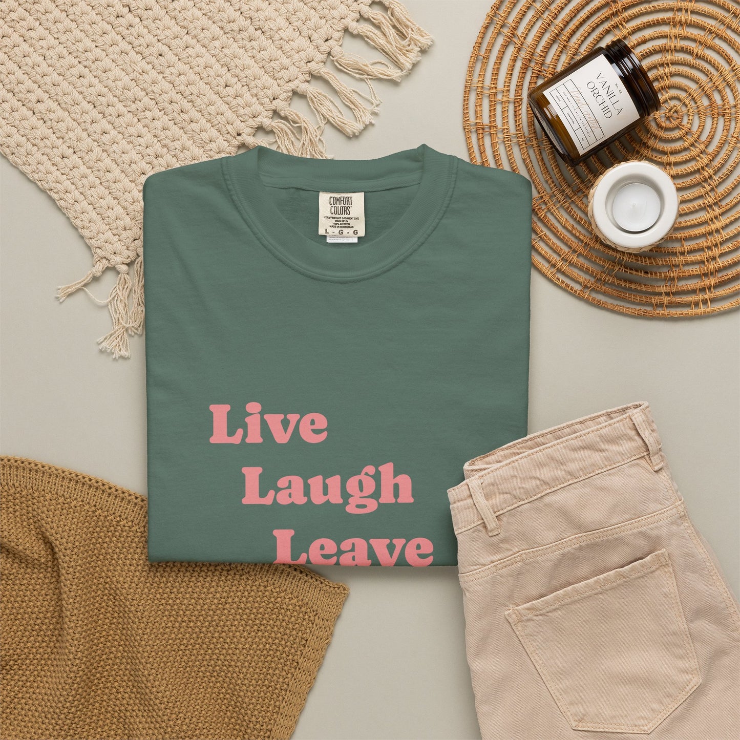 Live Laugh Leave T-Shirt — 'for a 18 day get away' Graphic Tee