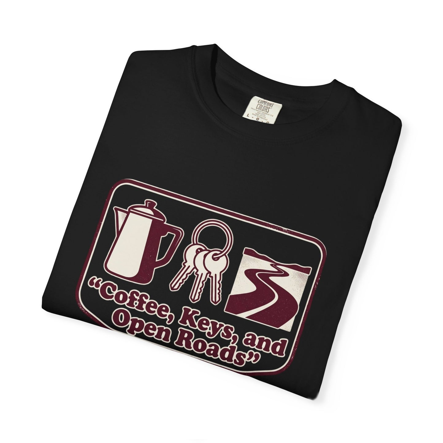 Coffee, Keys & Open Roads T-Shirt