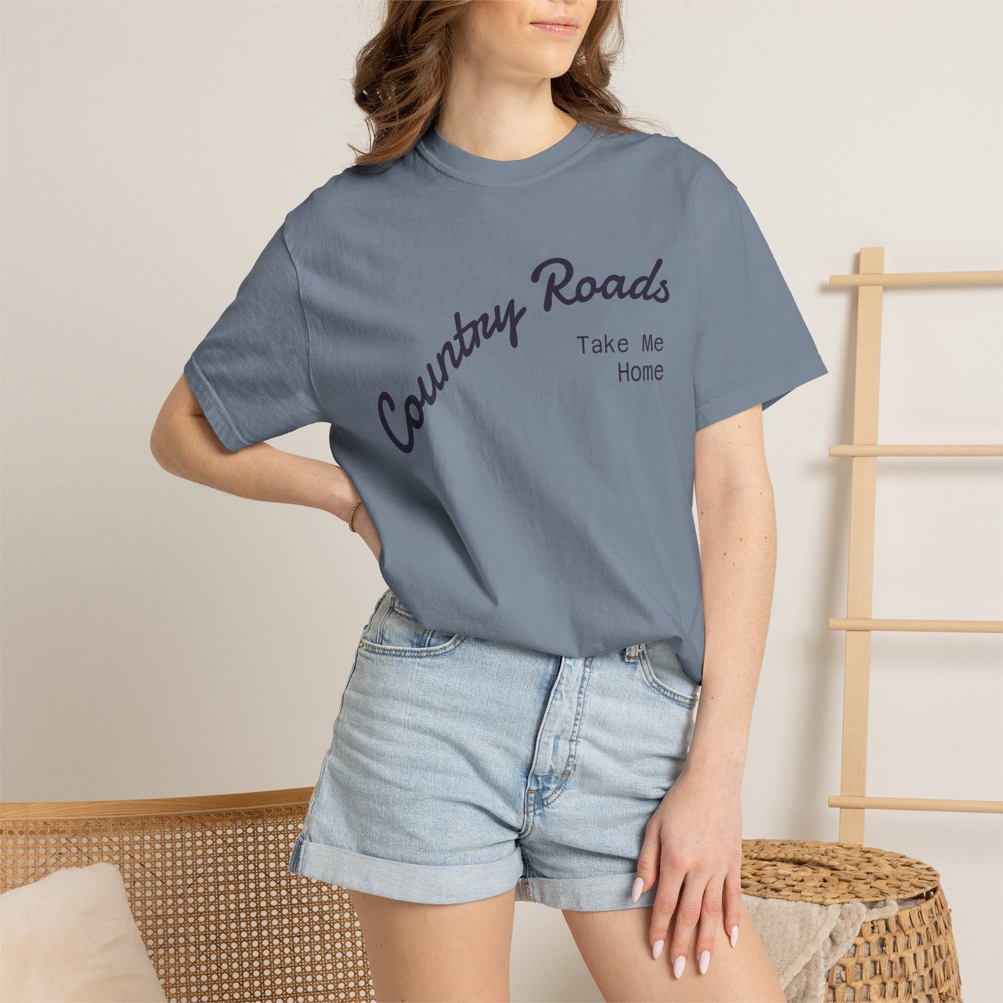Country Roads T‑Shirt – "Country Roads Take Me Home" Vintage Graphic Tee