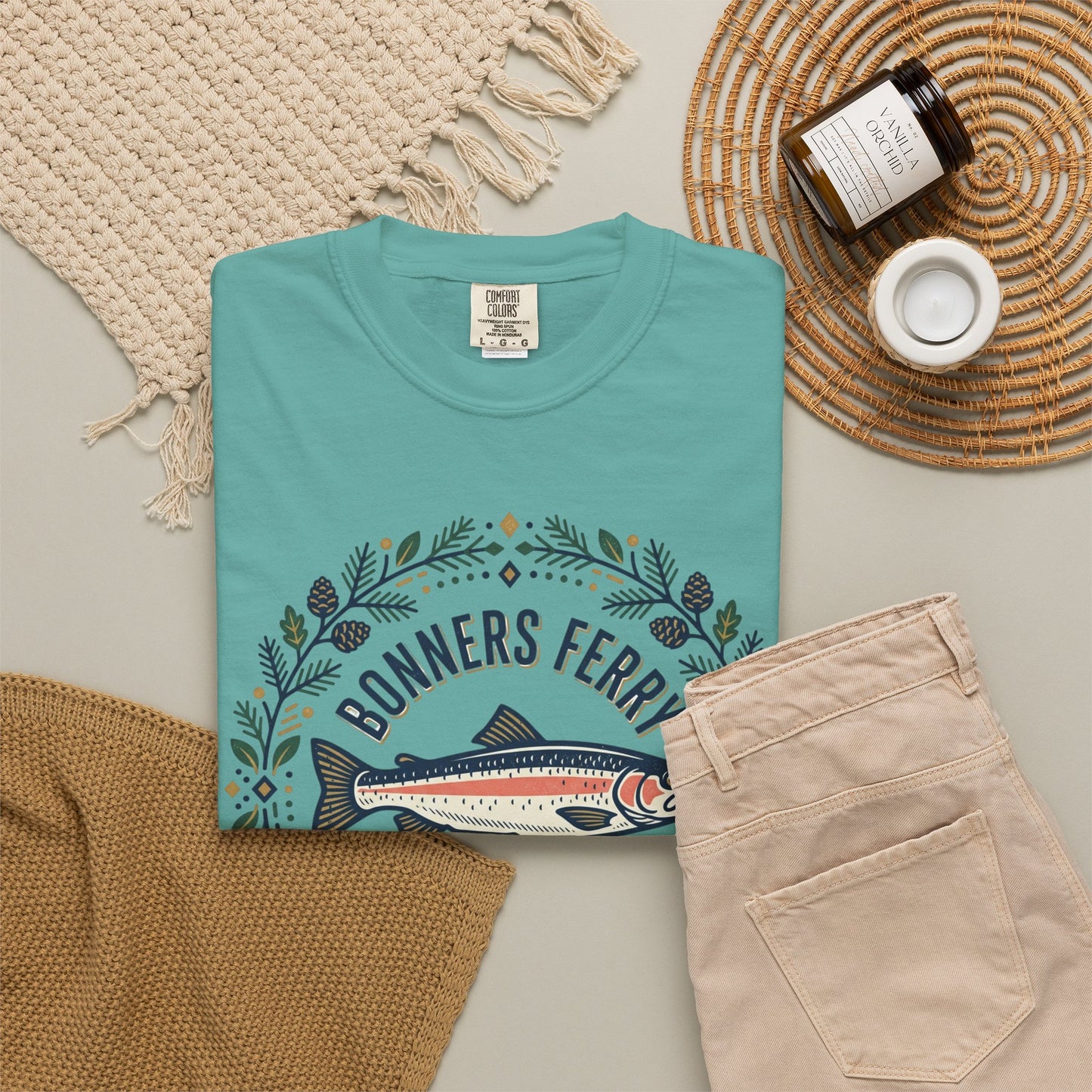 Idaho Bonners Ferry Trout T-Shirt — Vintage Fishing Graphic