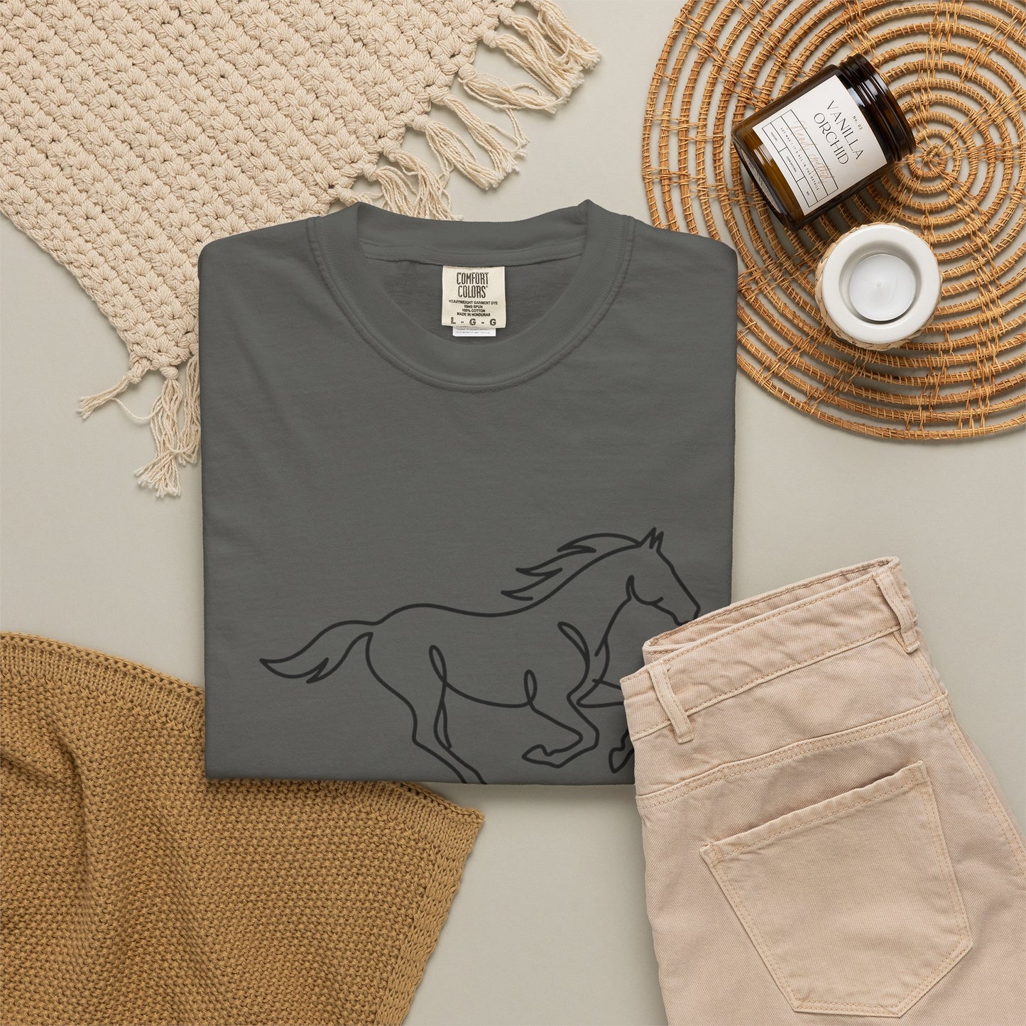 Running Horse Outline T-Shirt