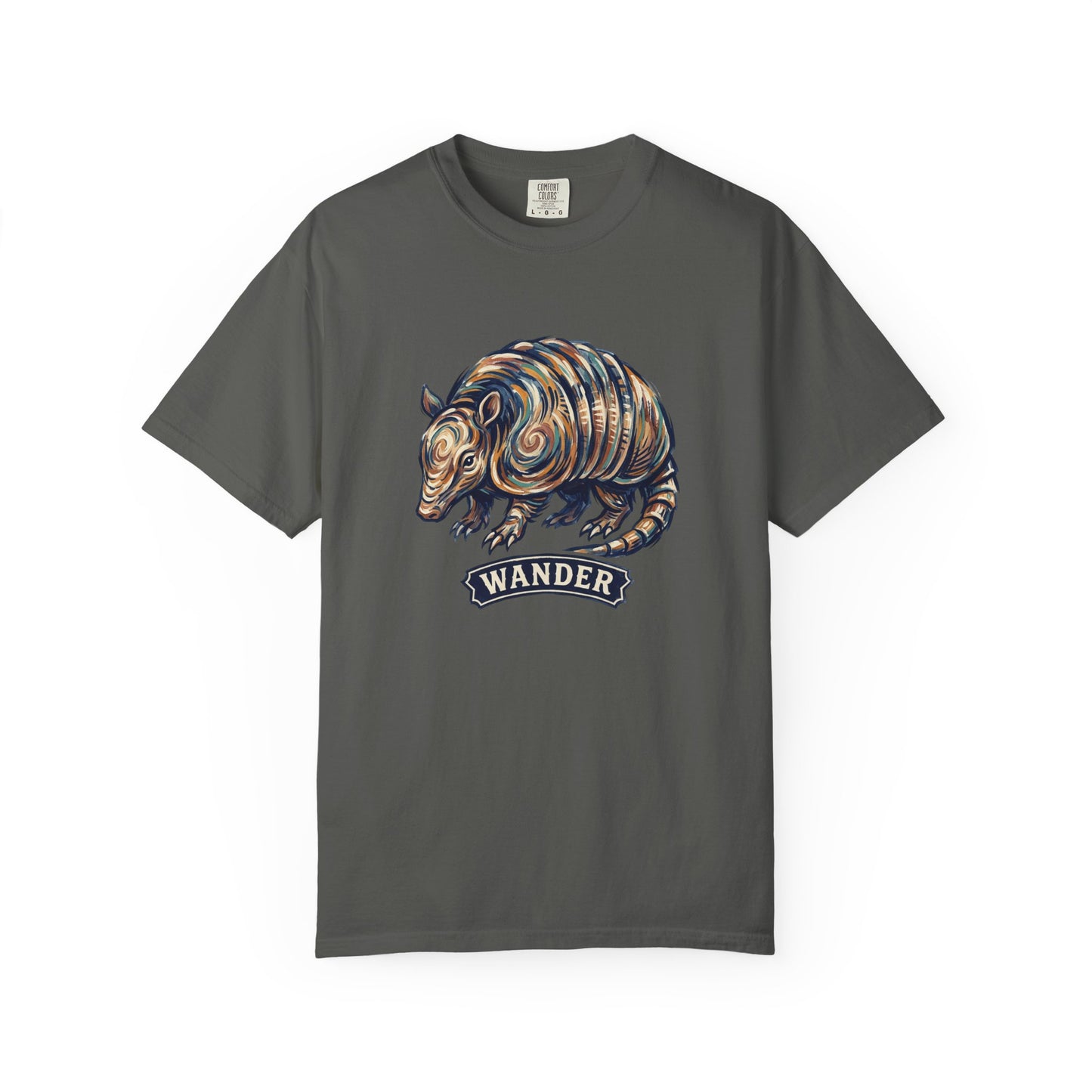 Wander Armadillo T-Shirt — Vintage Animal Graphic Tee for Nature Lovers