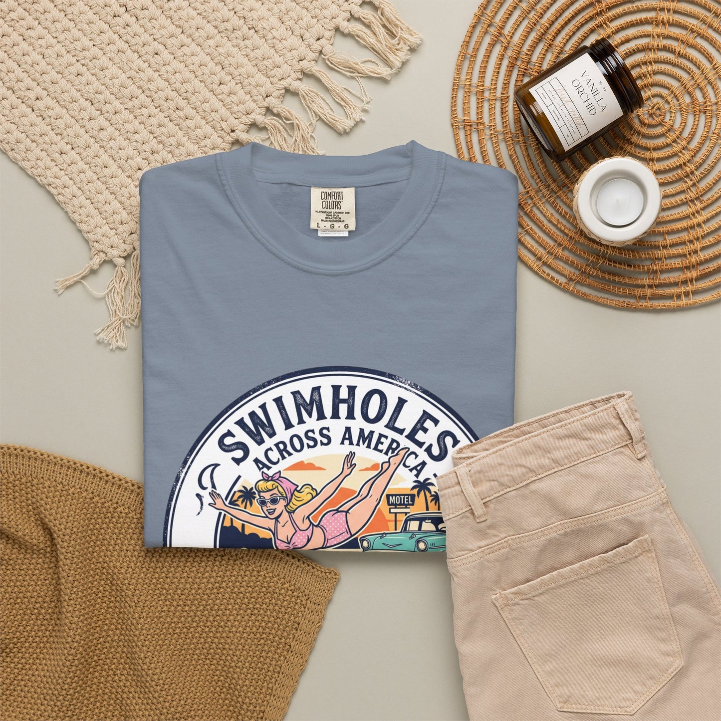 Swimholes Across America T-Shirt — Vintage Road Trip Swim Tee