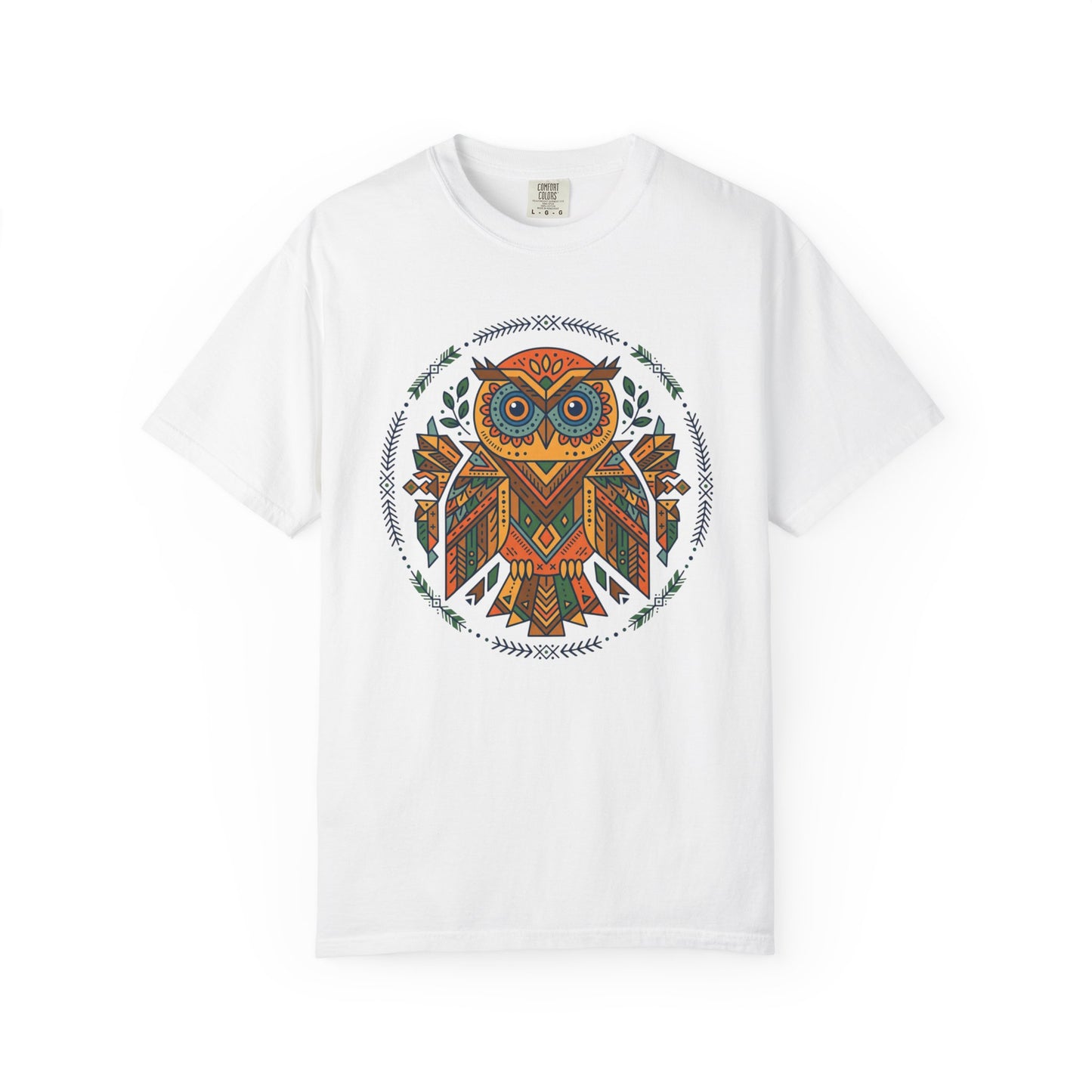 Boho Tribal Owl T-Shirt — Geometric Owl Graphic Tee