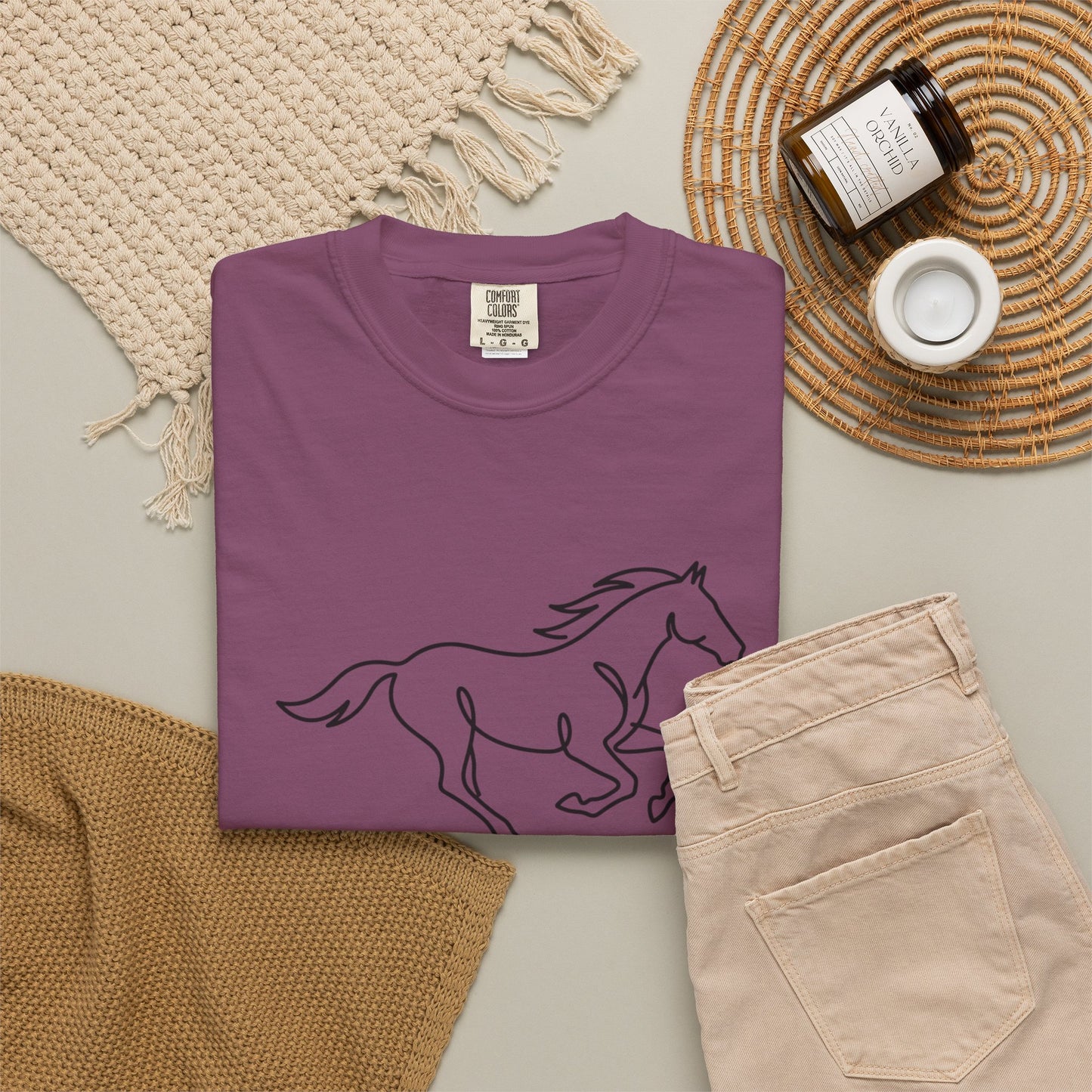 Running Horse Outline T-Shirt