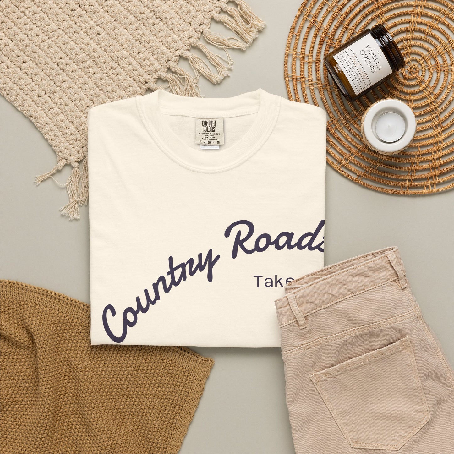 Country Roads T‑Shirt – "Country Roads Take Me Home" Vintage Graphic Tee