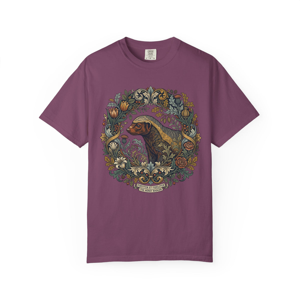 Dog Floral Circle T-Shirt — Botanical Labrador Graphic Tee