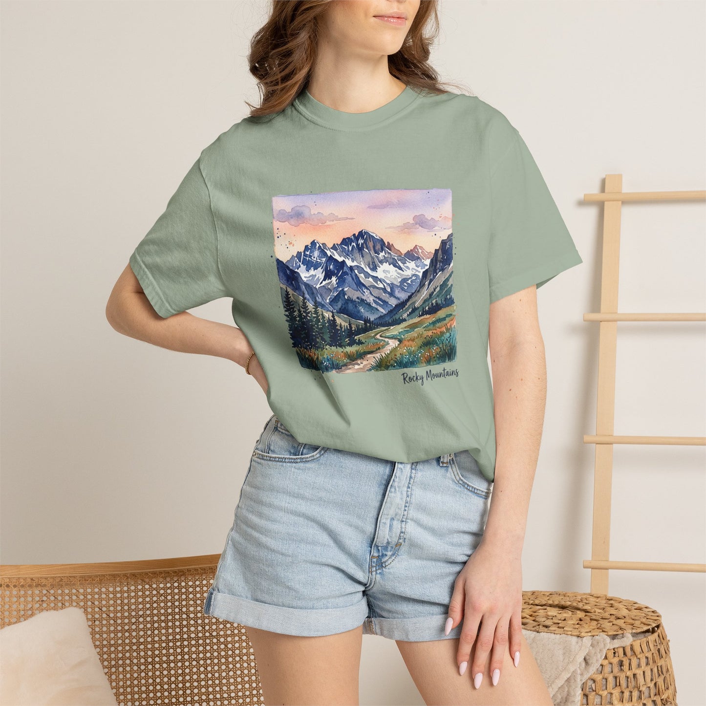 Rocky Mountains Watercolor T-Shirt