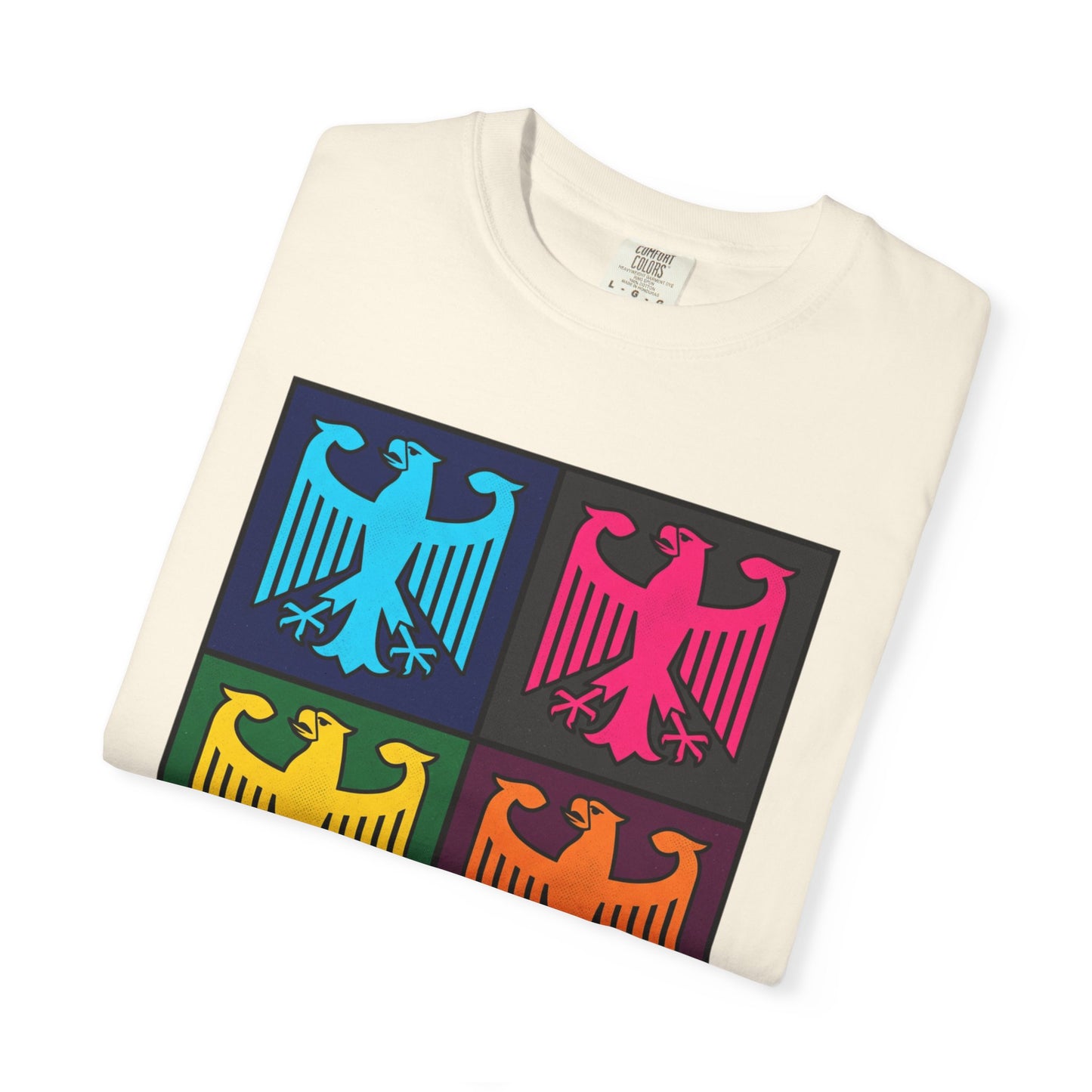 Pop Art Eagle T-Shirt — Colorful Quad Eagle Tee
