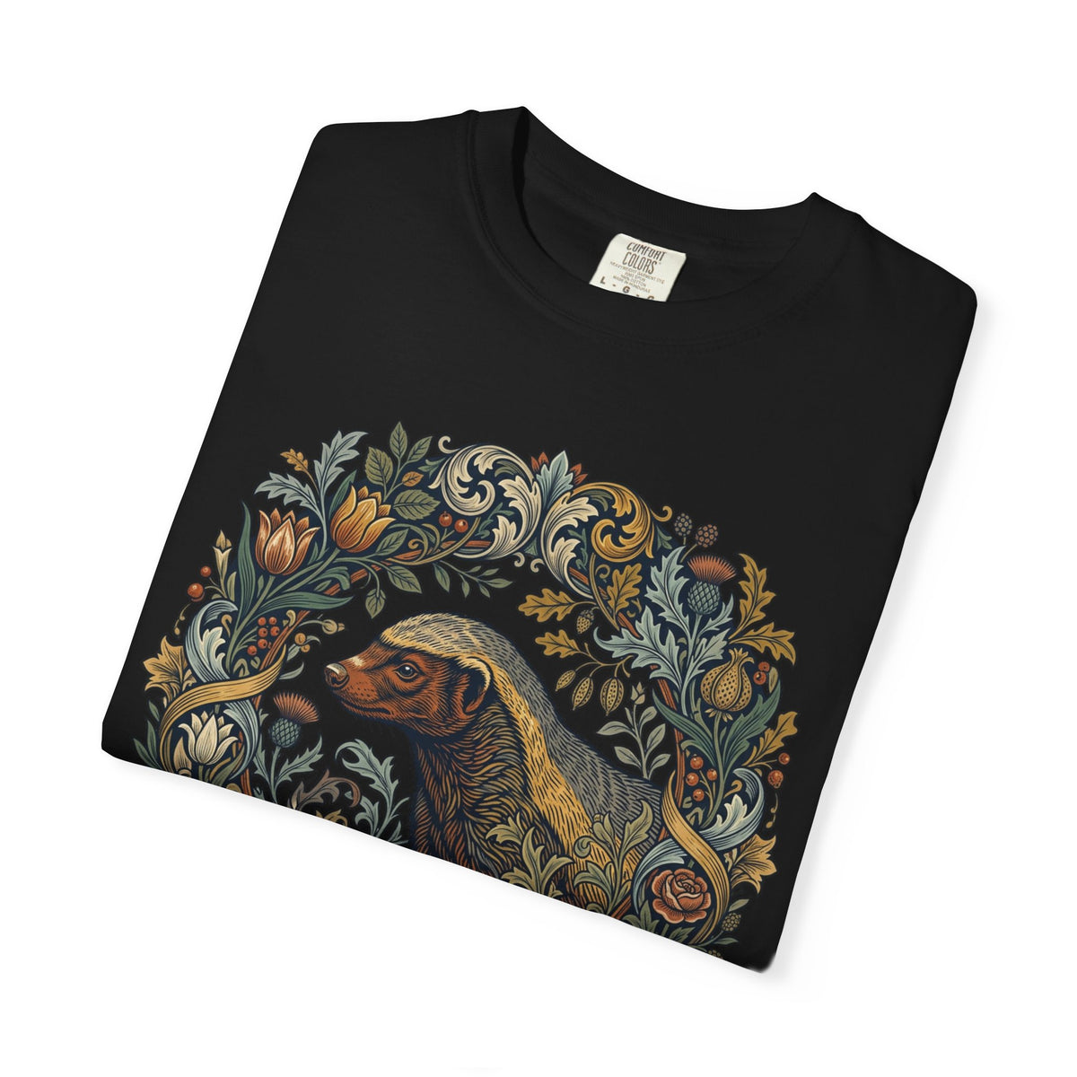 Dog Floral Circle T-Shirt — Botanical Labrador Graphic Tee