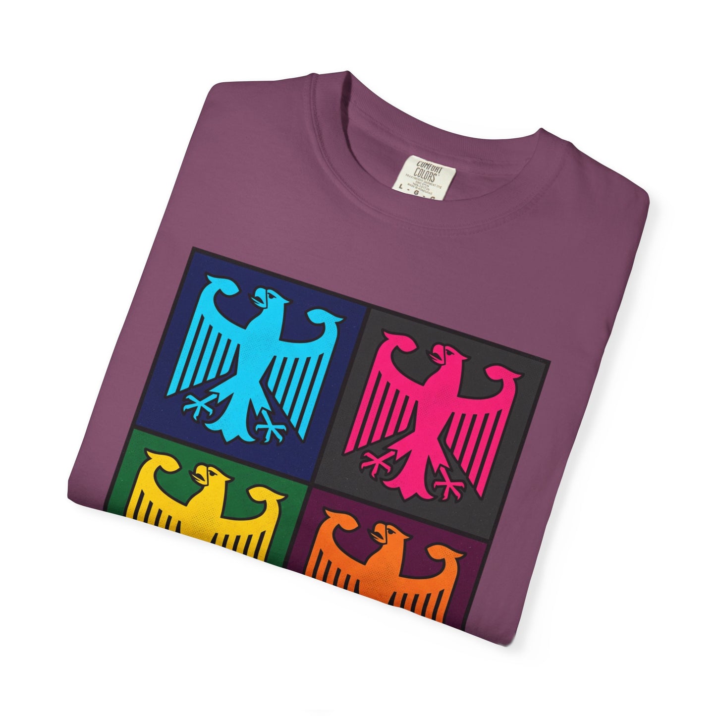 Pop Art Eagle T-Shirt — Colorful Quad Eagle Tee