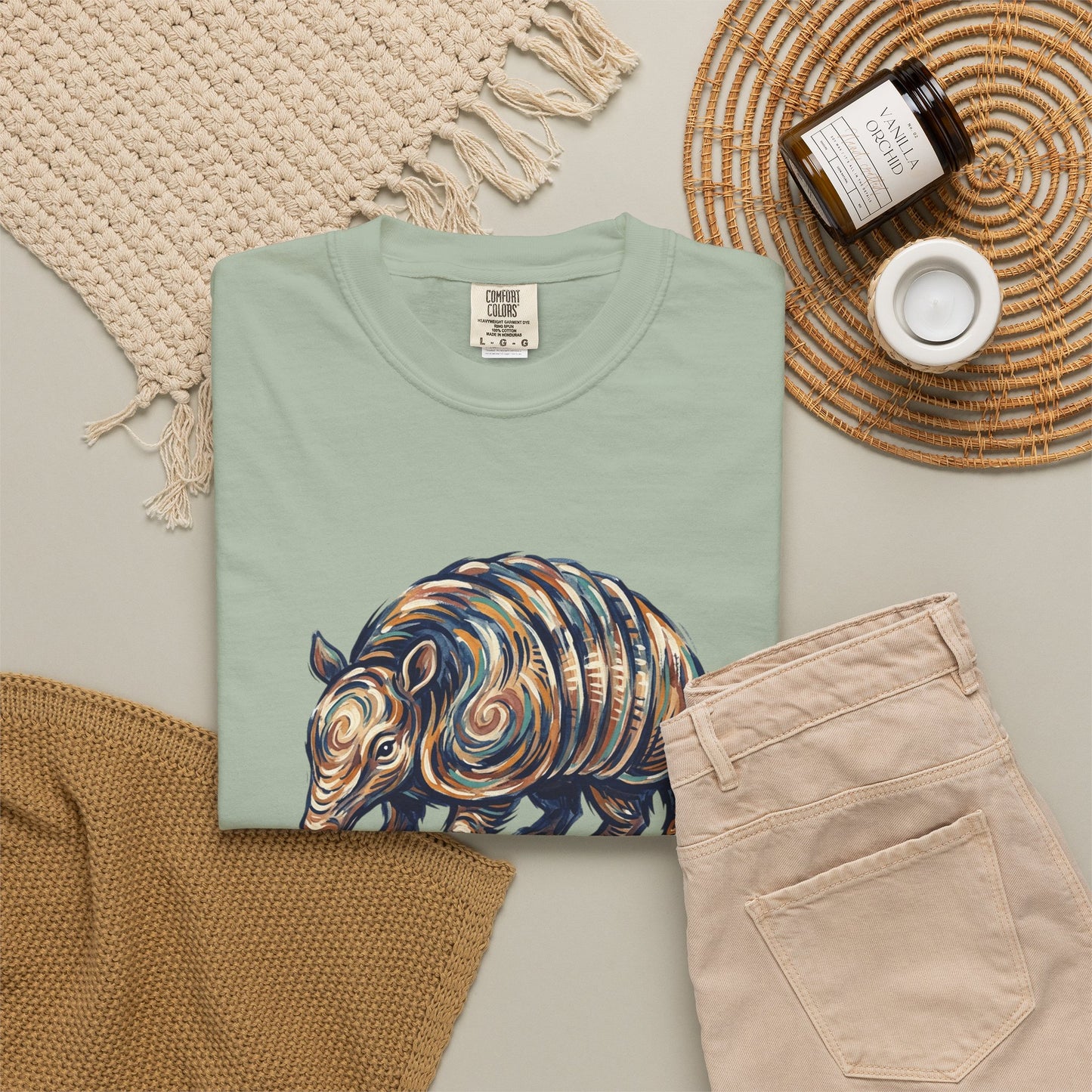 Wander Armadillo T-Shirt — Vintage Animal Graphic Tee for Nature Lovers