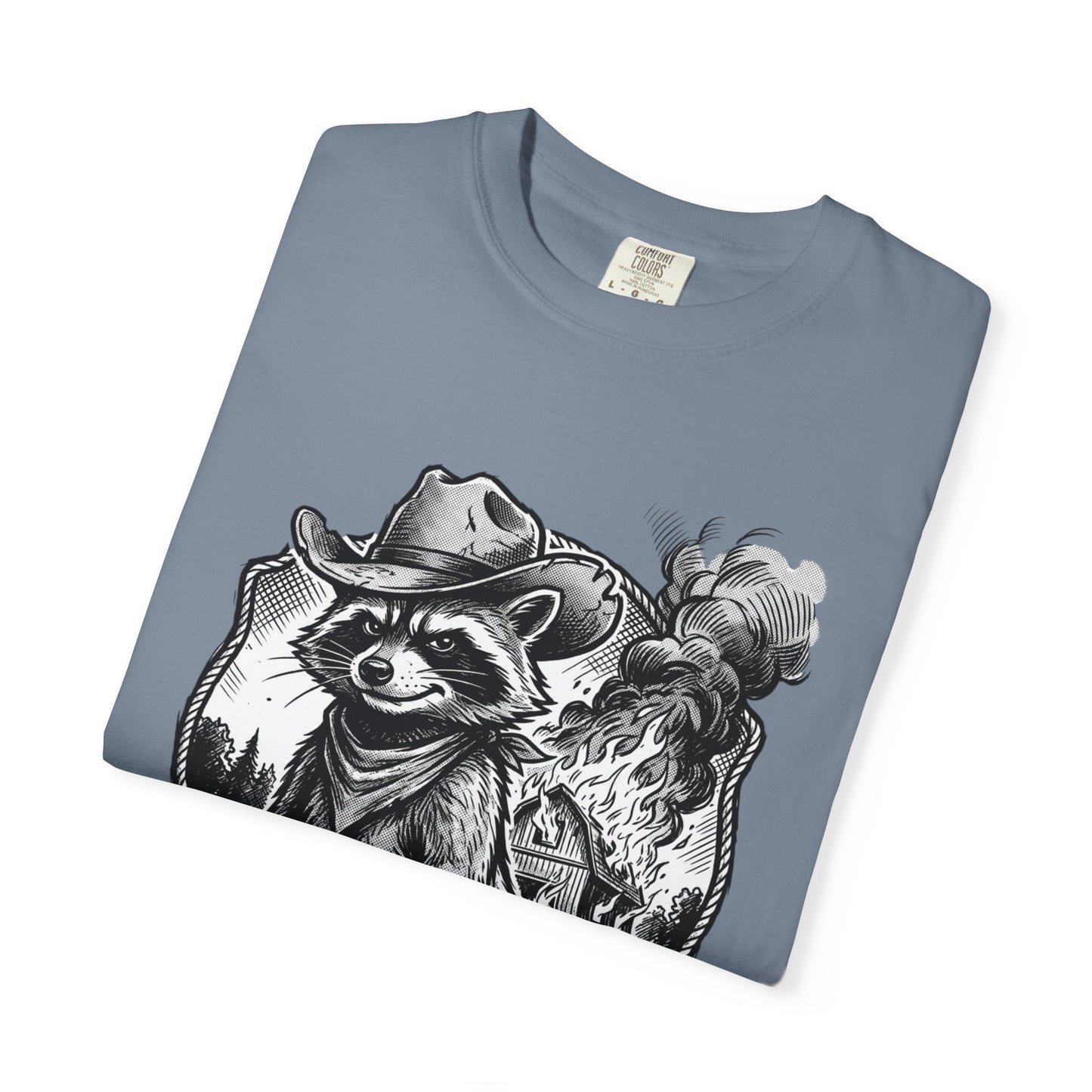 Raccoon Cowboy T‑Shirt — Vintage Western Forest Graphic Tee