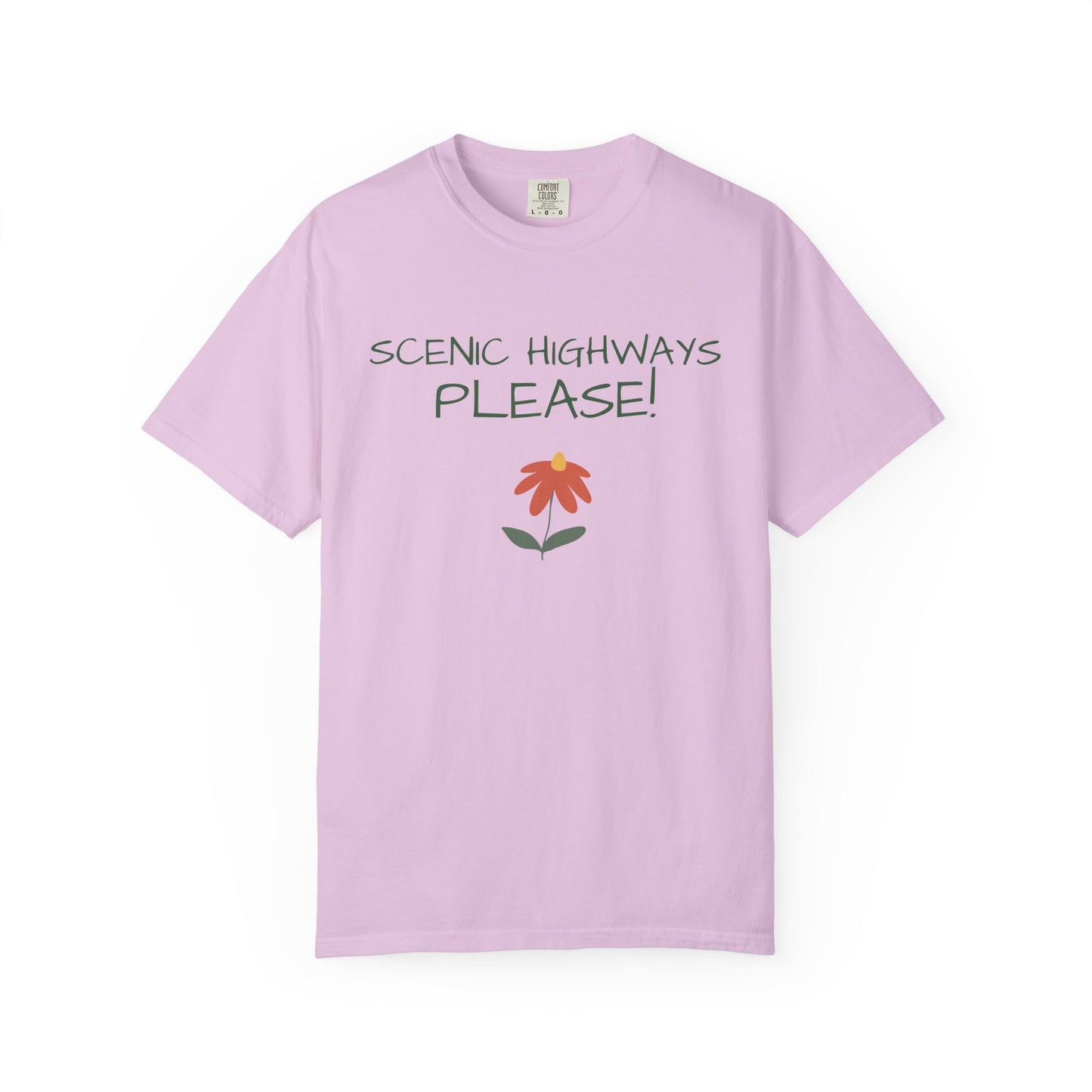Scenic Highways Please! T-Shirt — Floral Travel Roadtrip Tee or