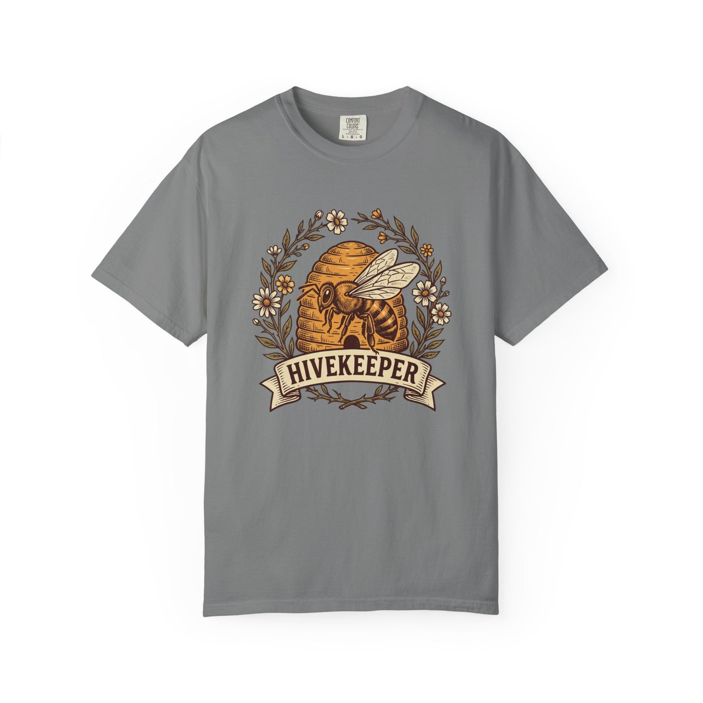 Beekeeper Graphic T-Shirt – 'Hivekeeper' Vintage Bee & Beehive Design