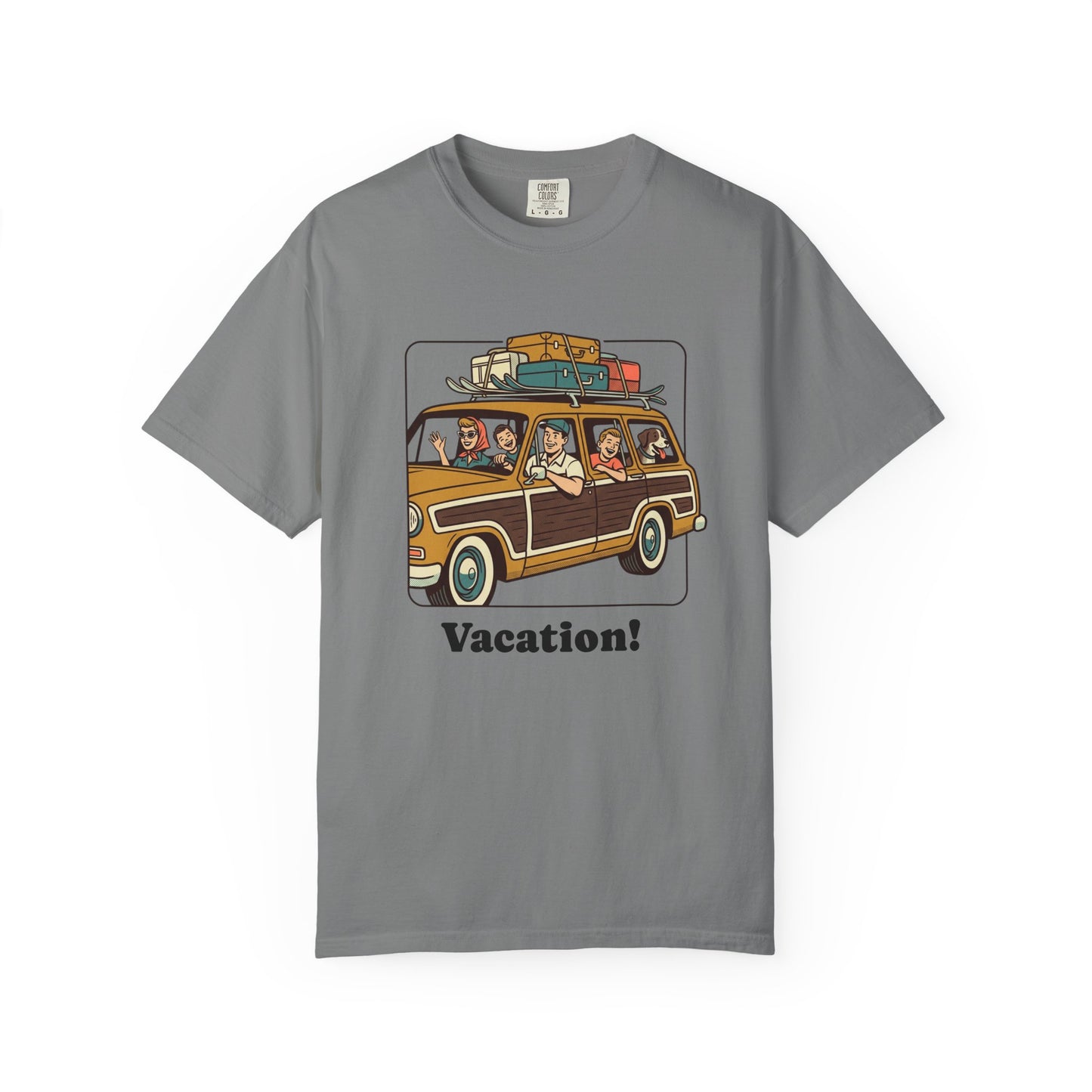 Vacation! Vintage Woodie Road Trip T-Shirt